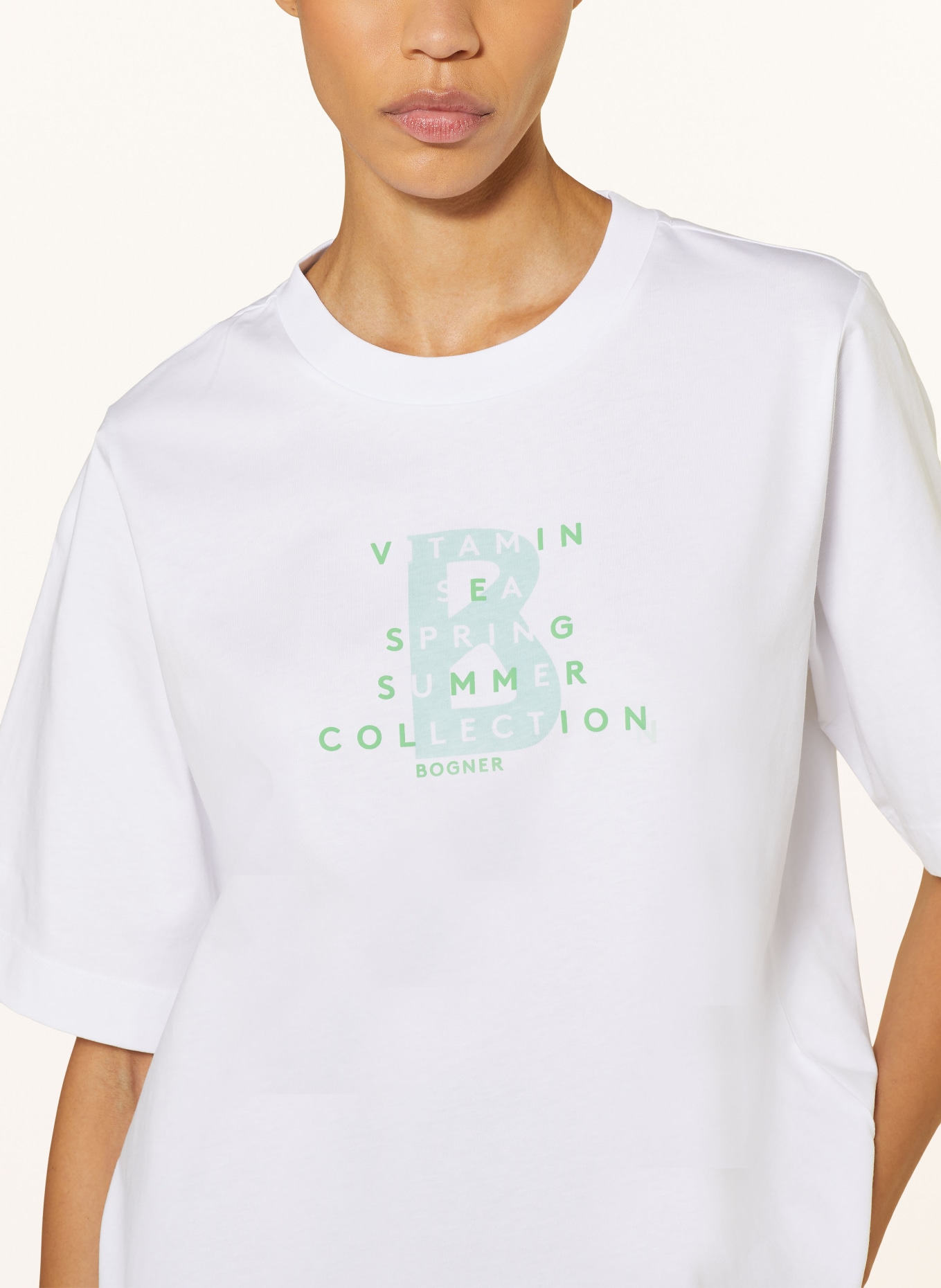 BOGNER T-shirt DOROTHY, Color: WHITE/ LIGHT GREEN (Image 4)