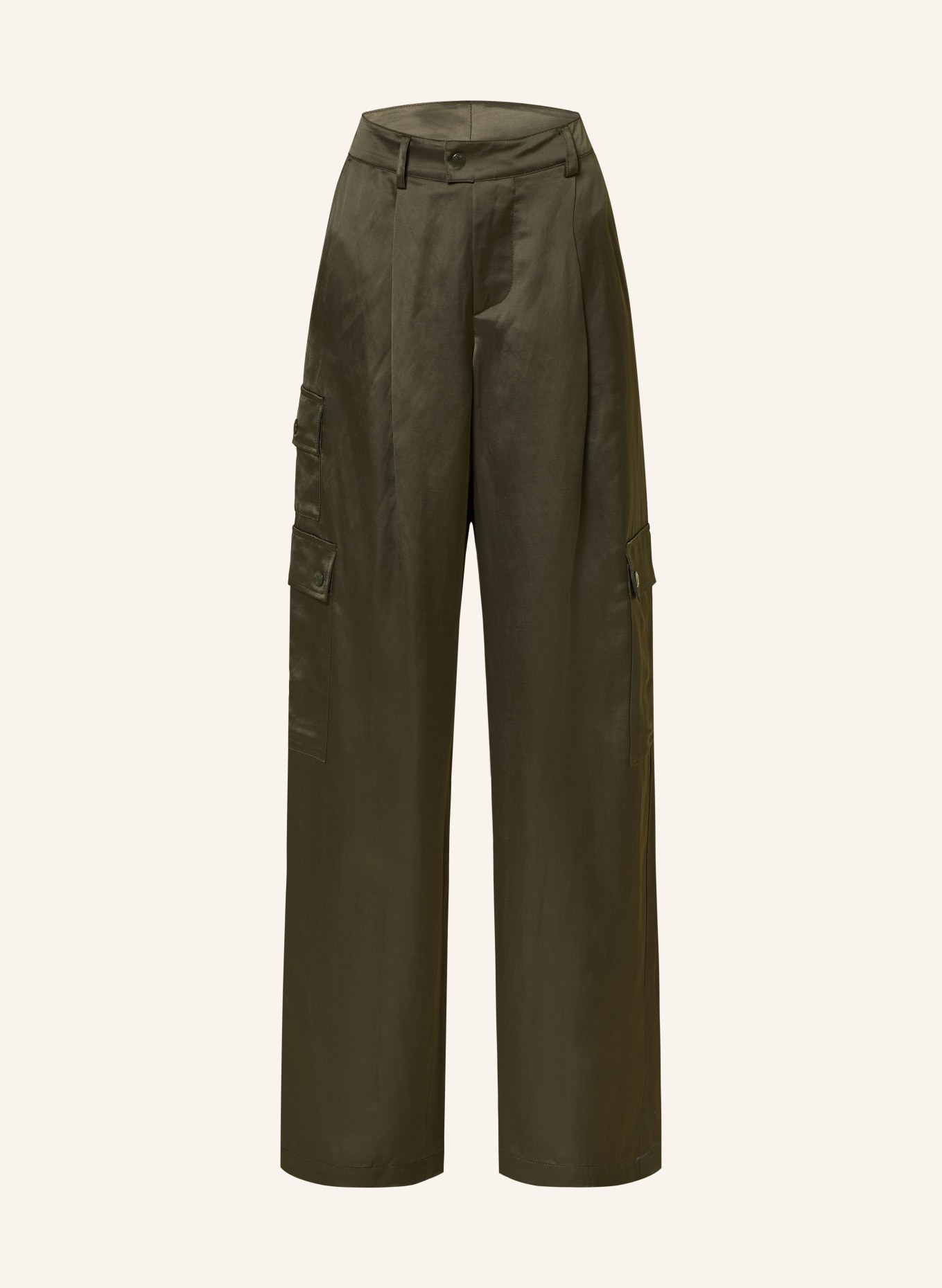 BOGNER Cargo pants CLARA in satin, Color: KHAKI (Image 1)