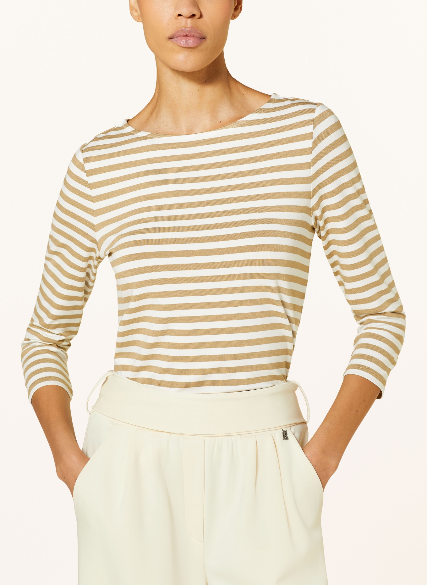BOGNER Shirt LOUNA with 3/4 sleeve, Color: WHITE/ BEIGE (Image 4)