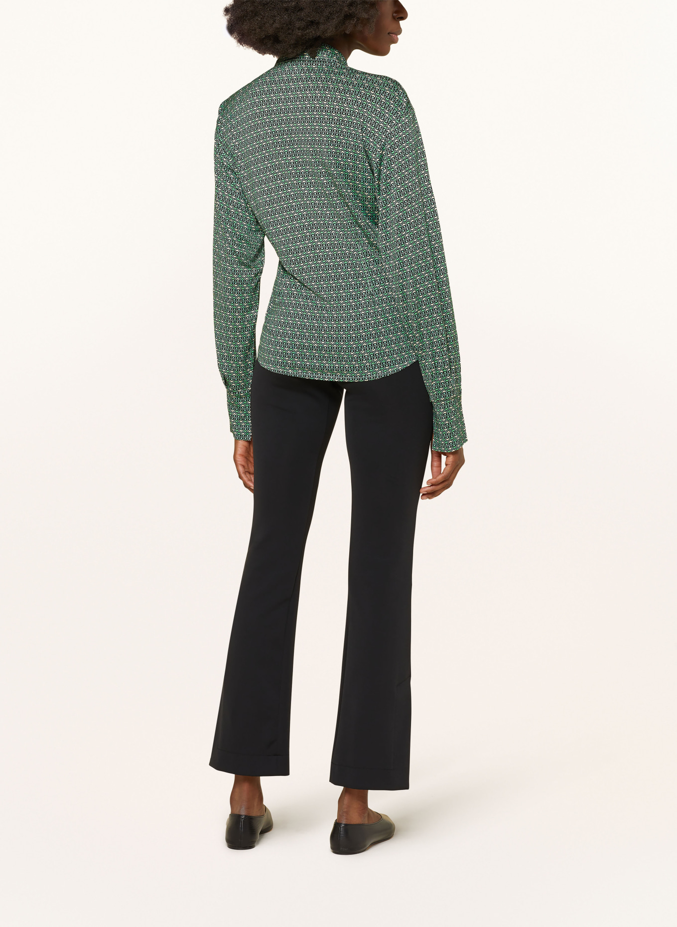 BOGNER Shirt blouse NYLA in silk, Color: GREEN/ BLACK/ CREAM (Image 3)