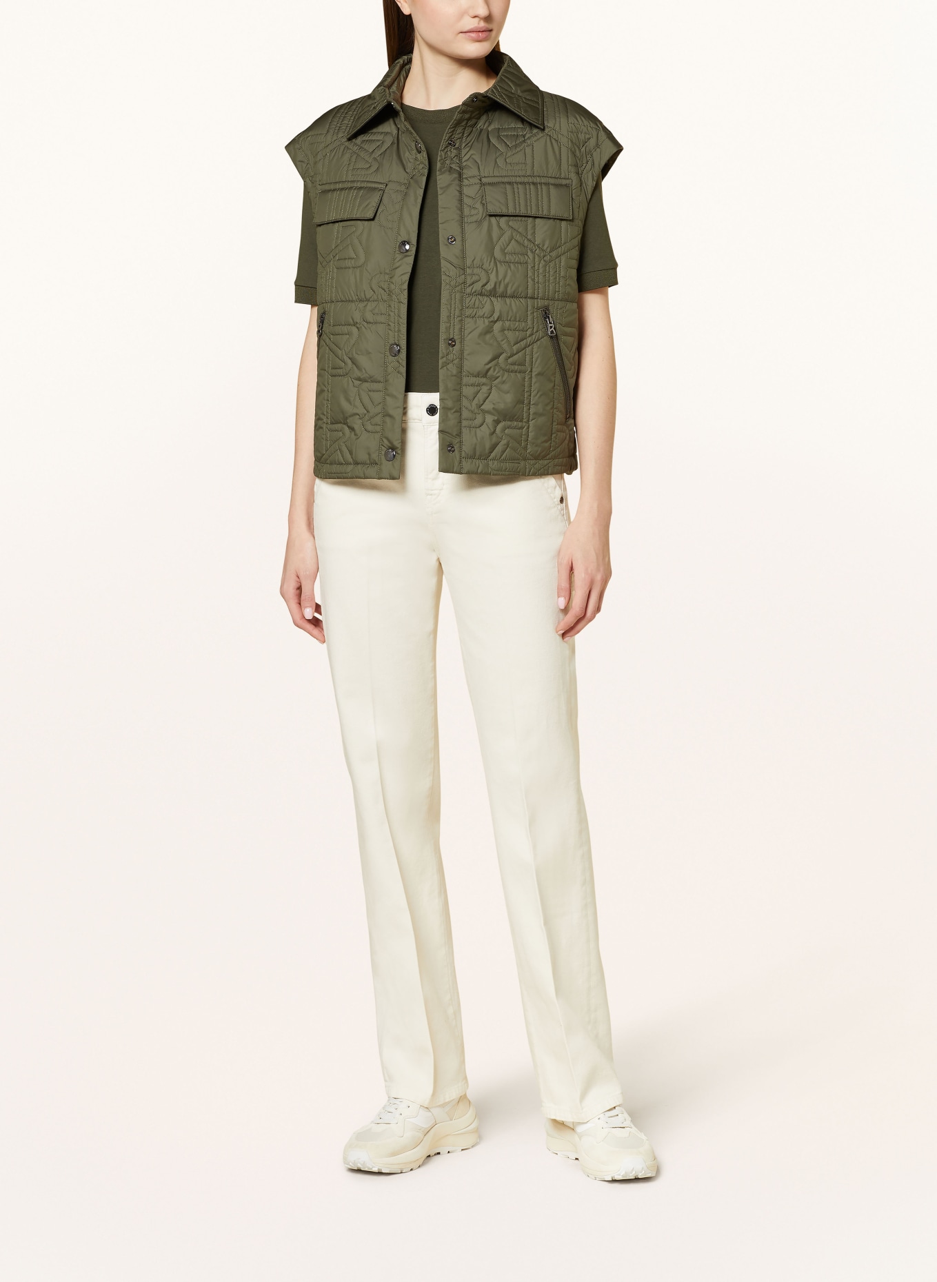 BOGNER Quilted jacket DILARA with detachable sleeves, Color: OLIVE (Image 3)