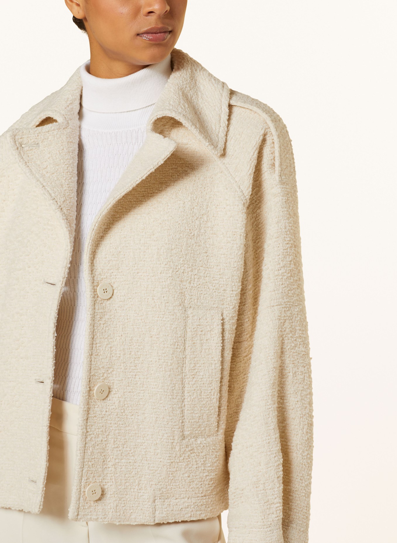 BOGNER Tweed jacket AMBRA with detachable trim, Color: ECRU (Image 6)