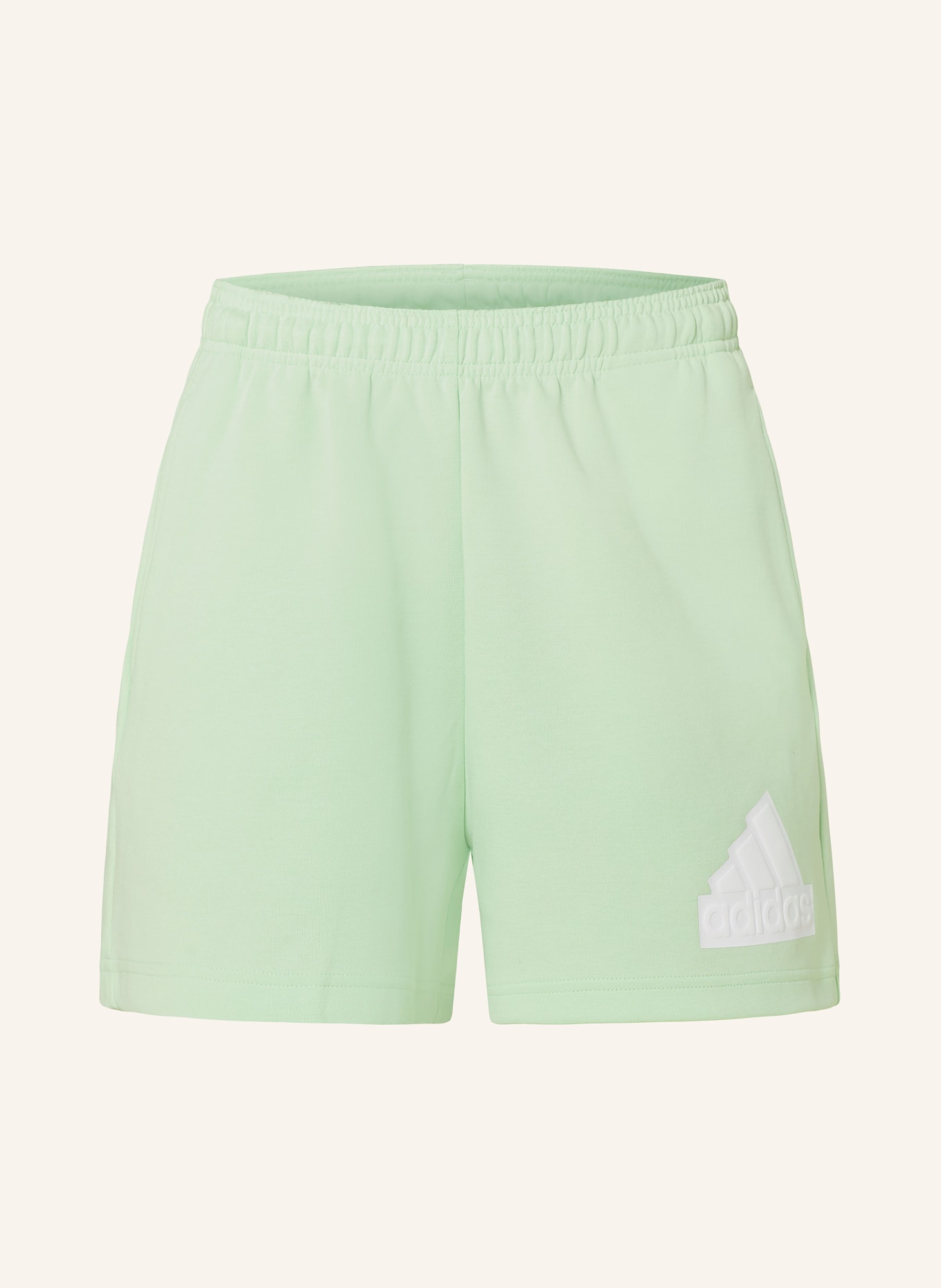 adidas Sweat shorts FUTURE ICONS BADGE OF SPORTS, Color: LIGHT GREEN (Image 1)