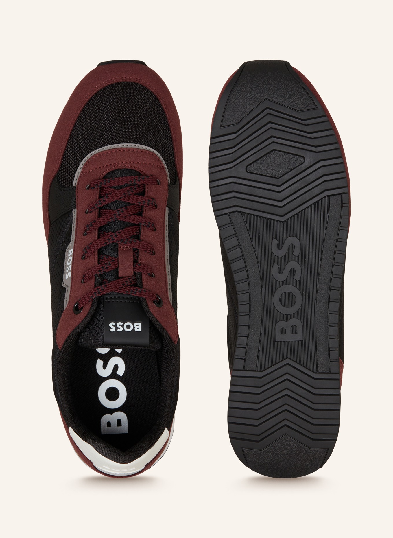BOSS Sneaker KAI_RUNN, Farbe: SCHWARZ/ DUNKELROT (Bild 5)