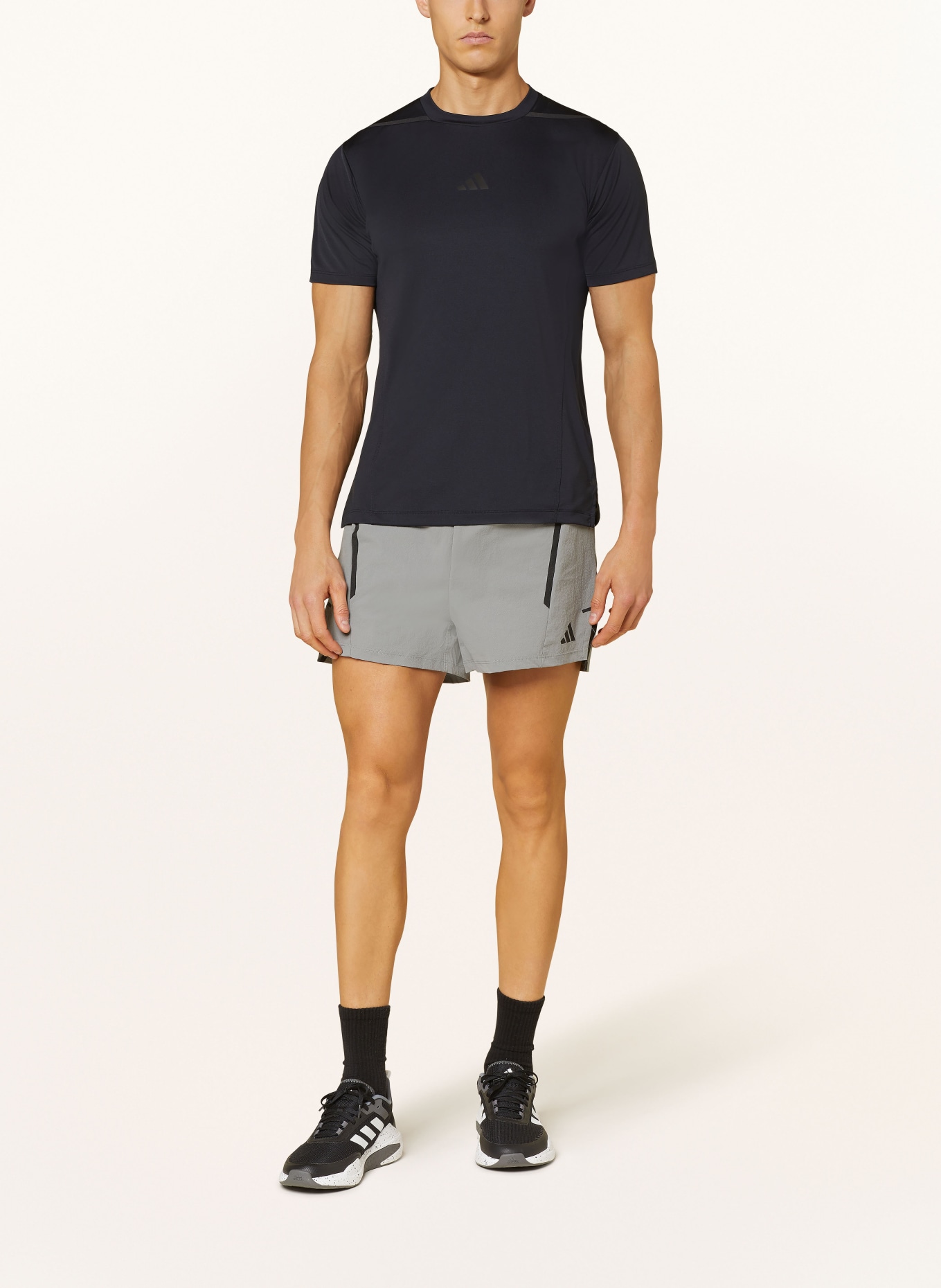 adidas 2-in-1 training shorts DESIGNED FOR TRAINING, Color: GRAY (Image 2)