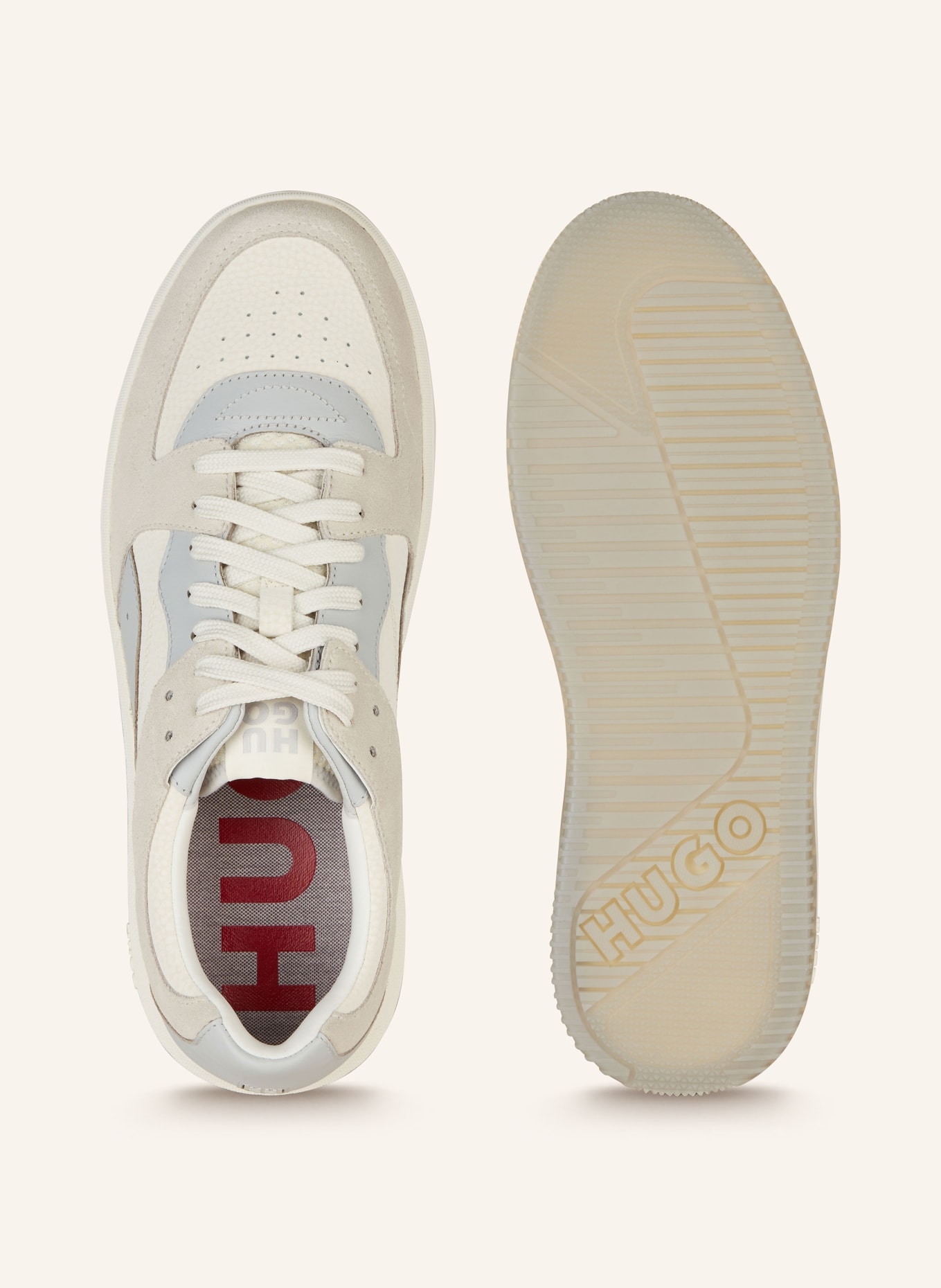 HUGO Sneaker KILIAN TENN, Farbe: WEISS/ HELLGRAU (Bild 5)