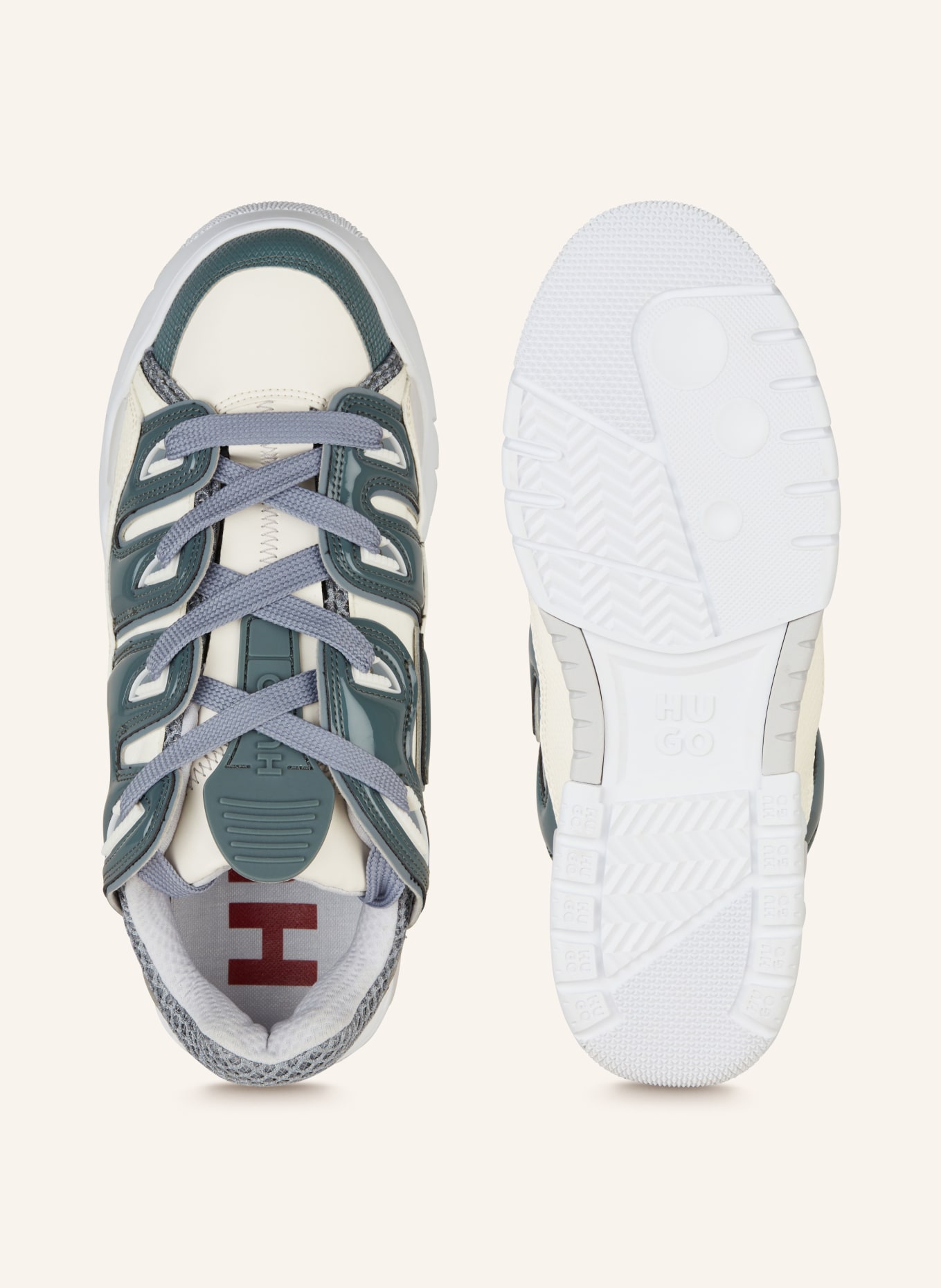 HUGO Sneaker KEDGE TENN, Farbe: PETROL/ ECRU (Bild 5)