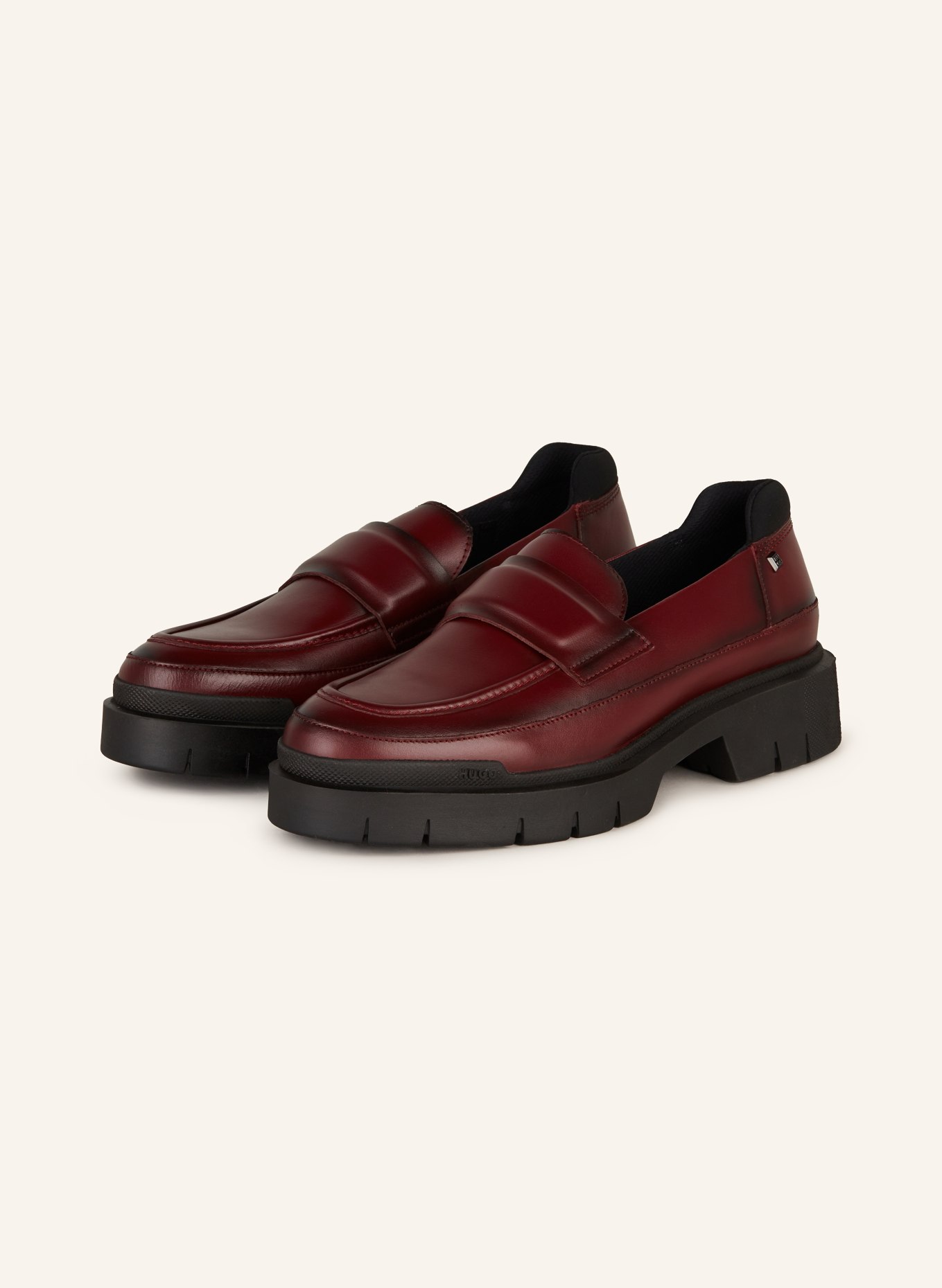 HUGO Loafers DENZEL, Color: DARK RED (Image 1)