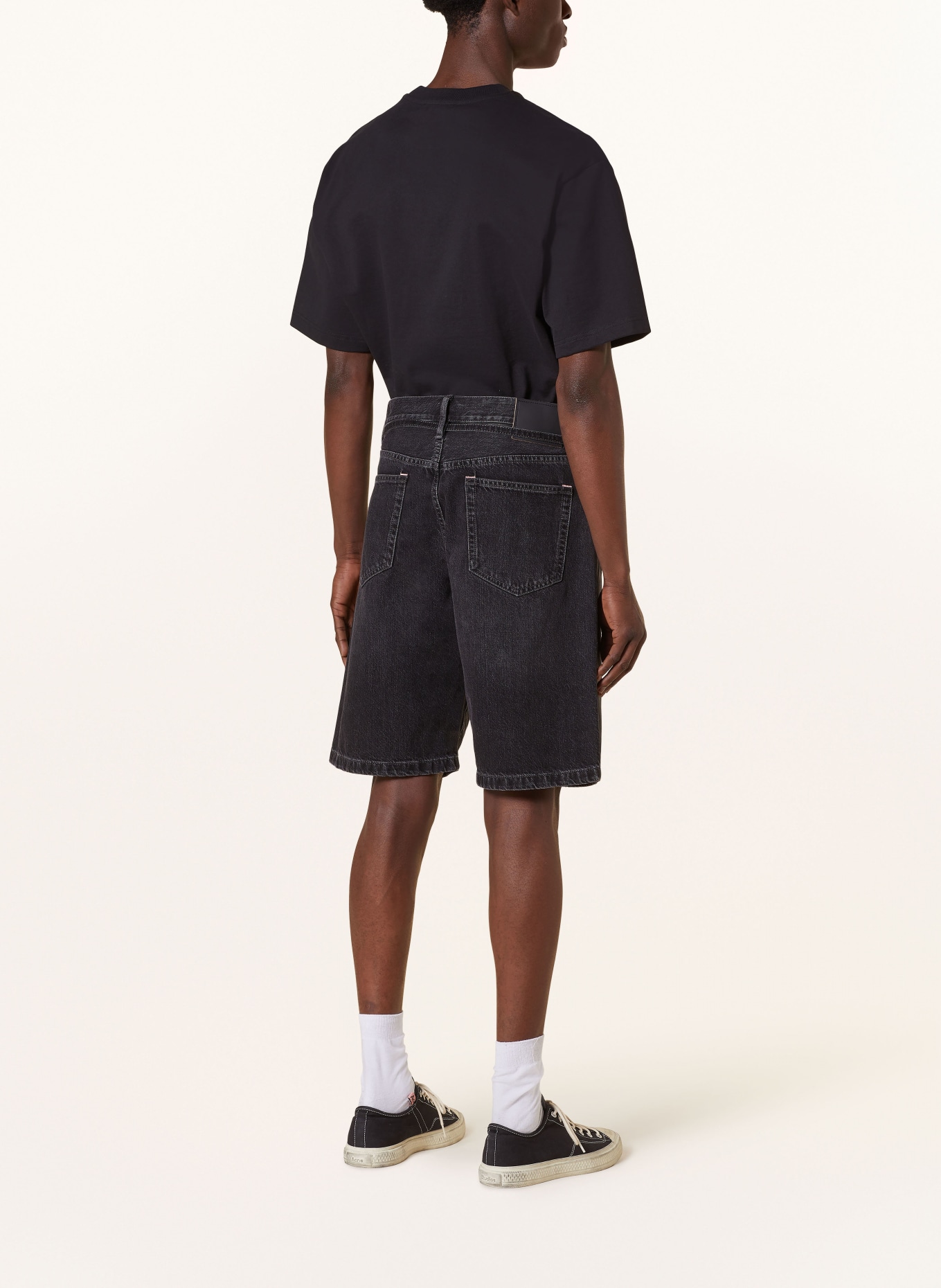 Acne denim shorts discount