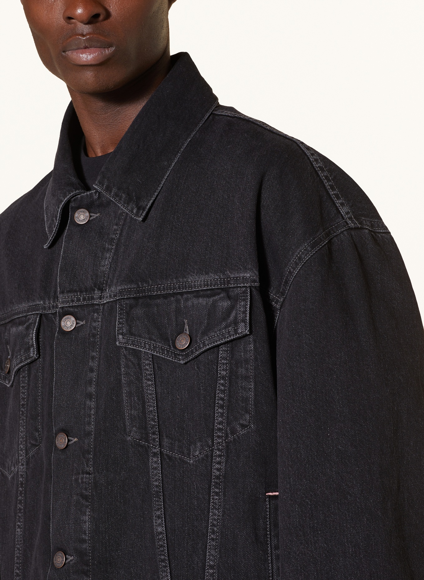 Acne Studios Oversized denim jacket, Color: BLACK (Image 4)