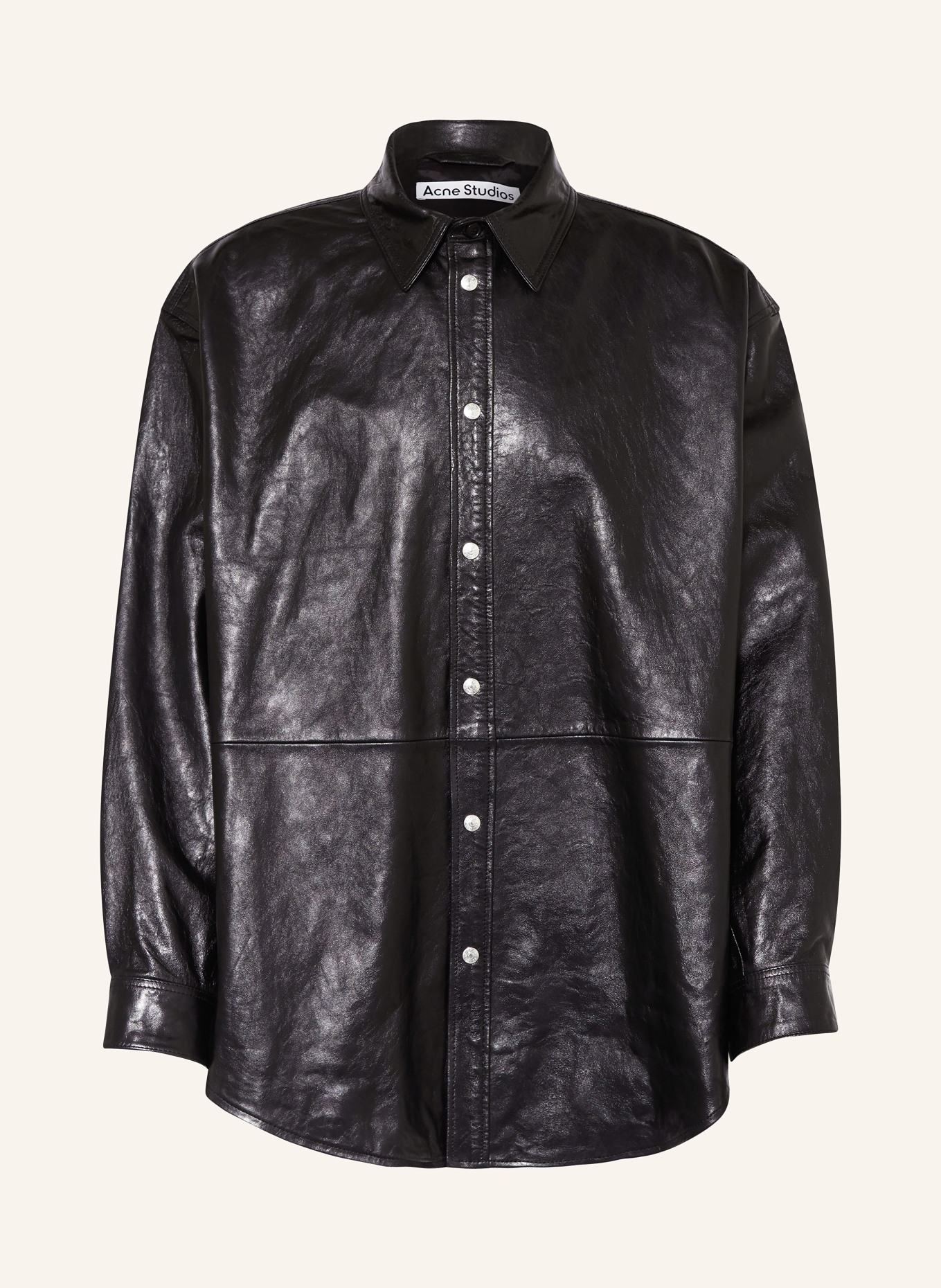 Acne Studios Leather overshirt, Color: BLACK (Image 1)
