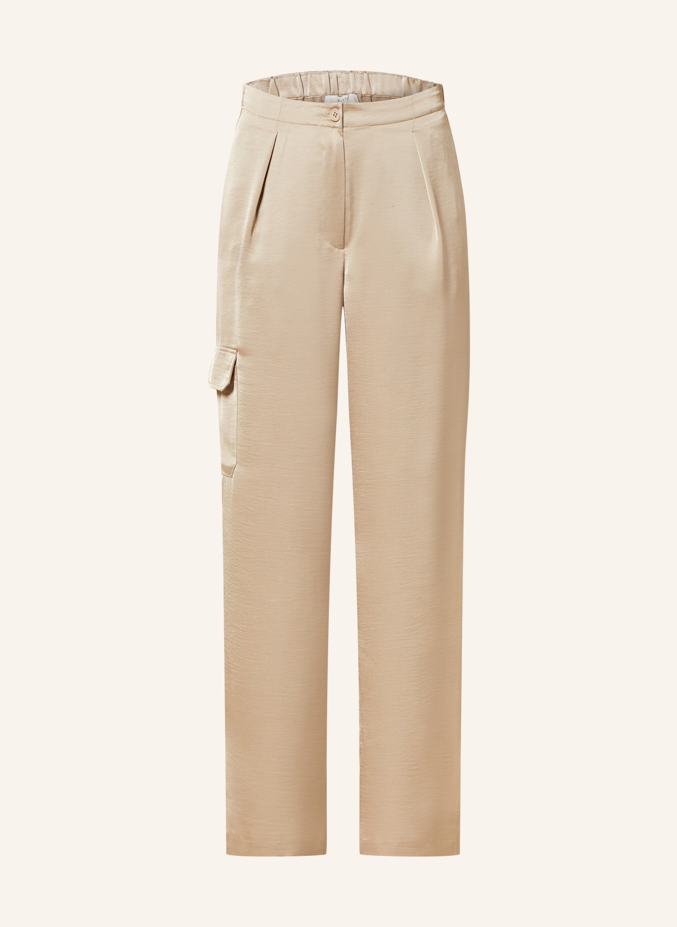 DANTE6 Wide leg trousers HARLOW made of satin, Color: TAUPE (Image 1)