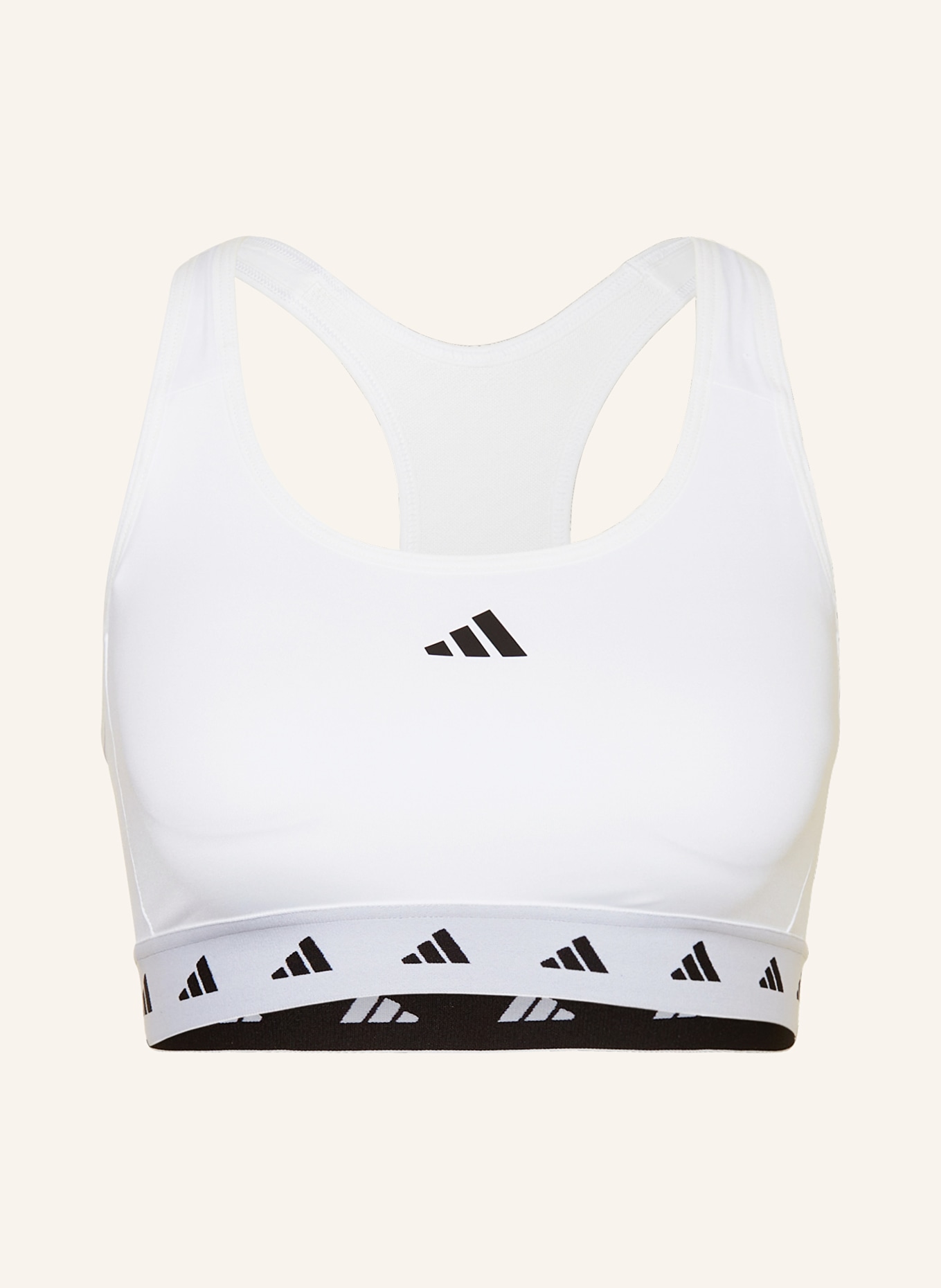 adidas Sports bra POWERREACT TRAINING, Color: WHITE (Image 1)
