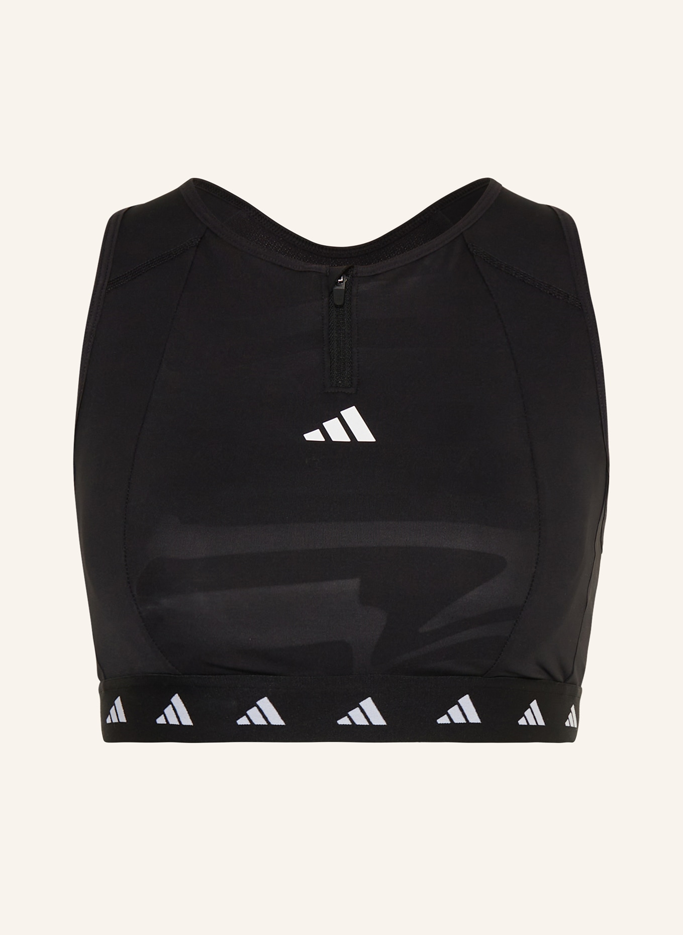 adidas Sports bra POWERIMPACT TRAINING, Color: BLACK/ WHITE (Image 1)