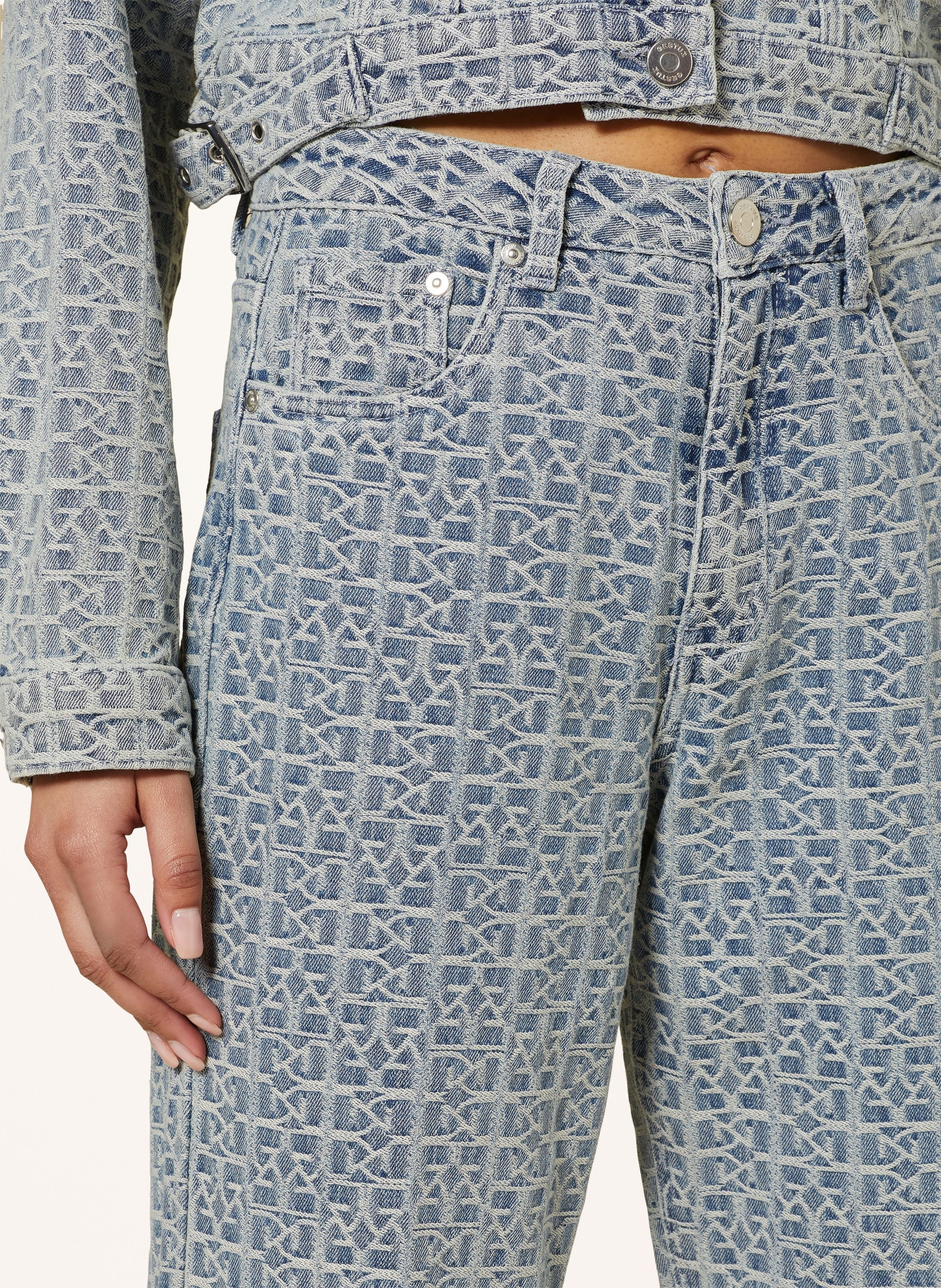 GESTUZ Flared jeans NILAGZ, Color: 105163 iceblue logo (Image 5)