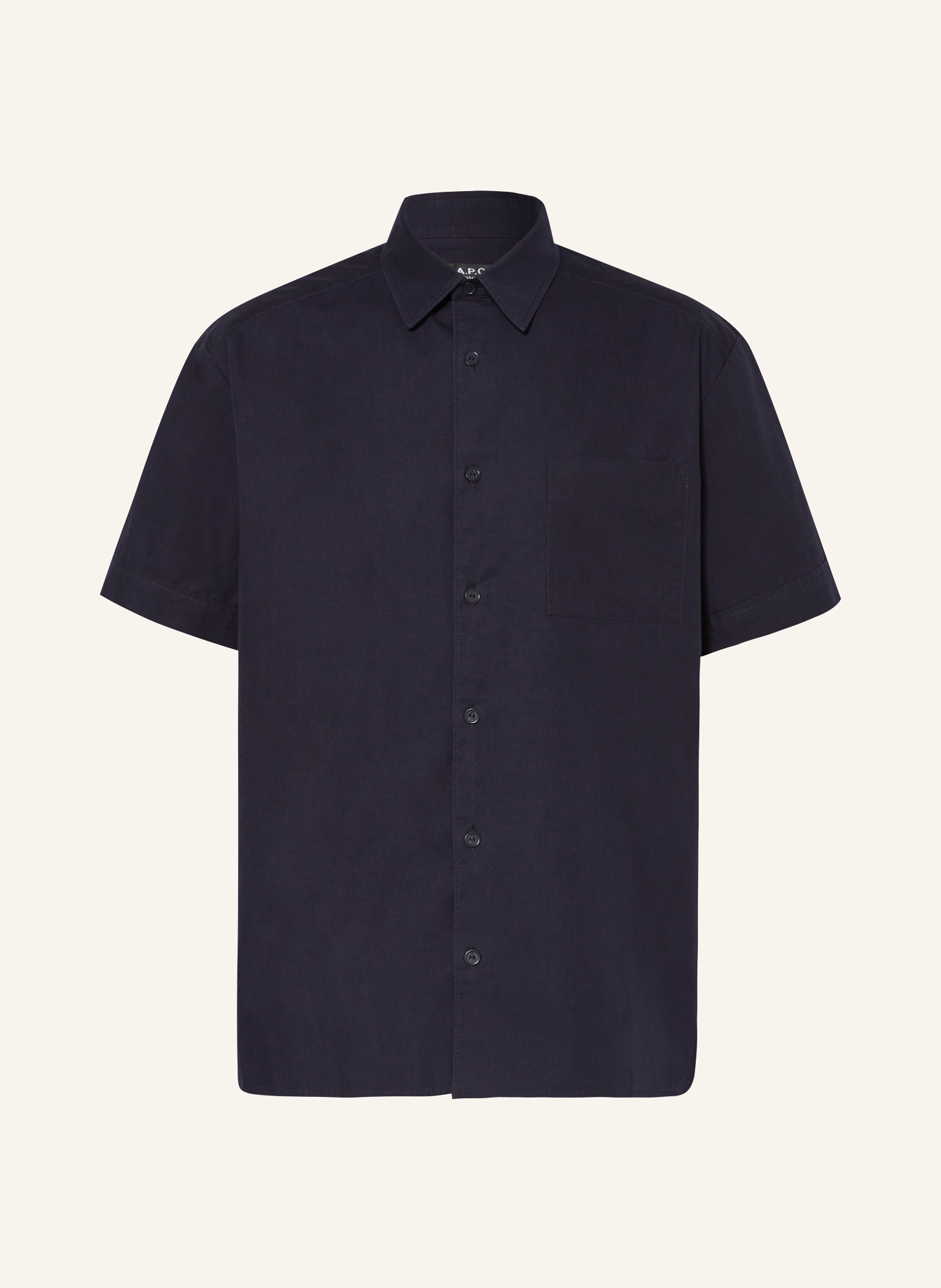 A.P.C. Short sleeve shirt ROSS comfort fit, Color: IAK DARK NAVY (Image 1)
