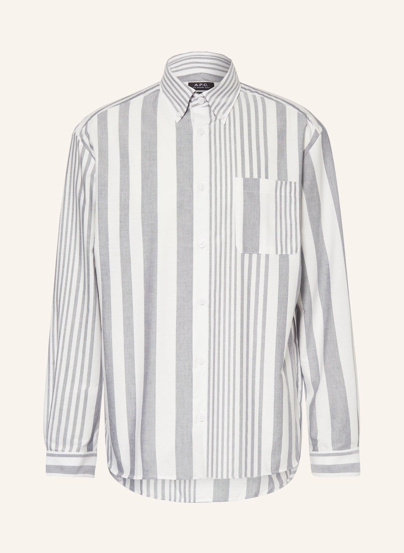 A.P.C. Shirt MATEO comfort fit, Color: WHITE/ GRAY (Image 1)