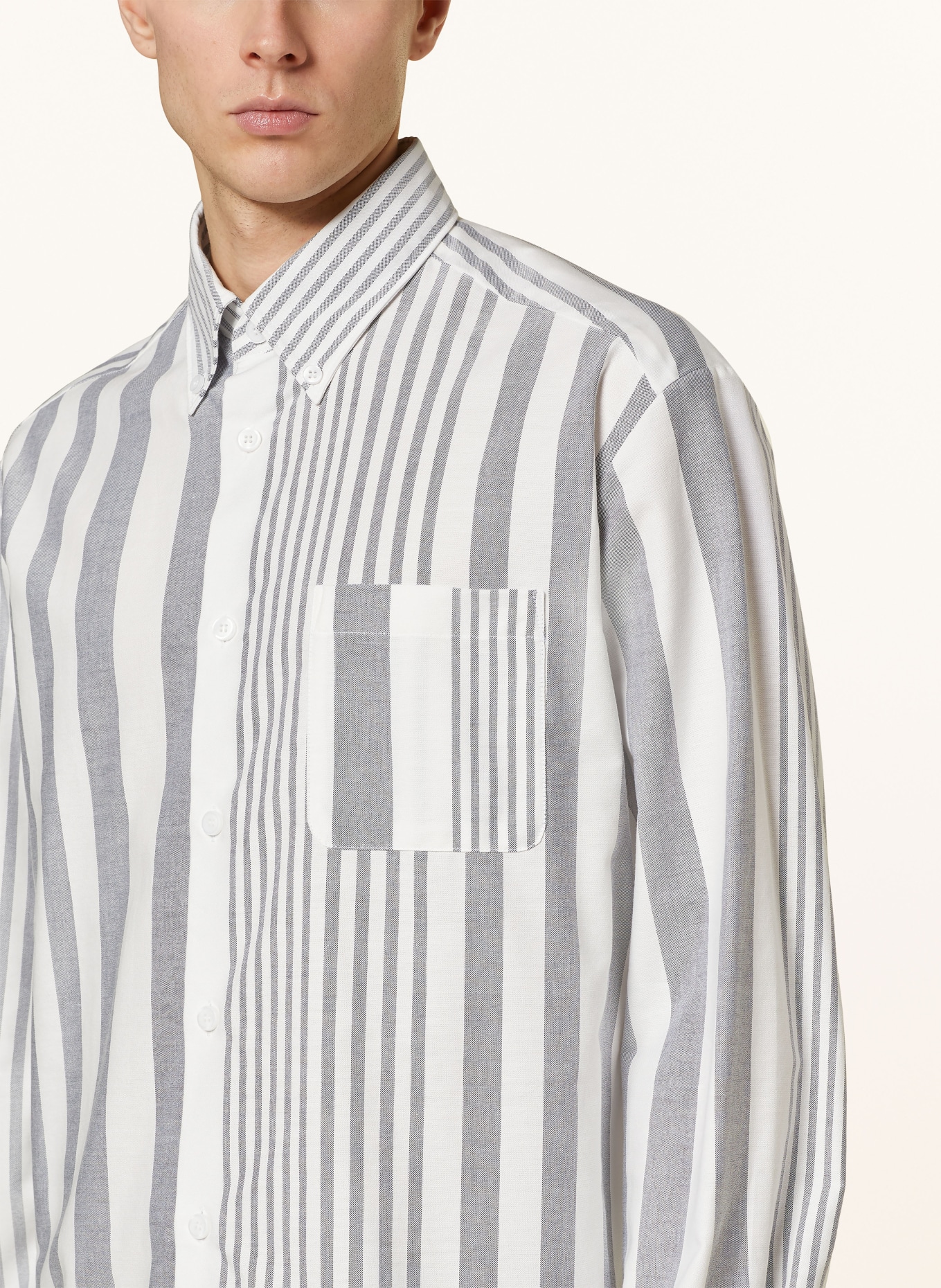 A.P.C. Shirt MATEO comfort fit, Color: WHITE/ GRAY (Image 4)