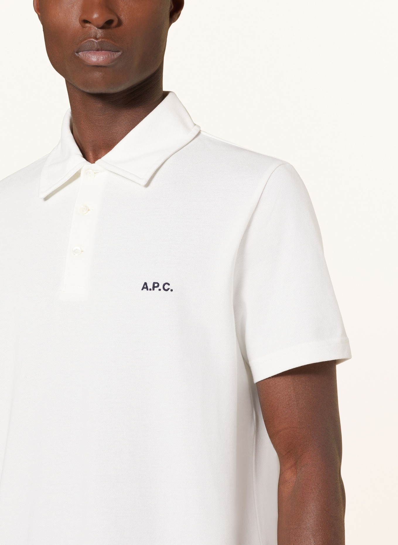 A.P.C. Piqué-Poloshirt AUSTIN, Farbe: WEISS (Bild 4)