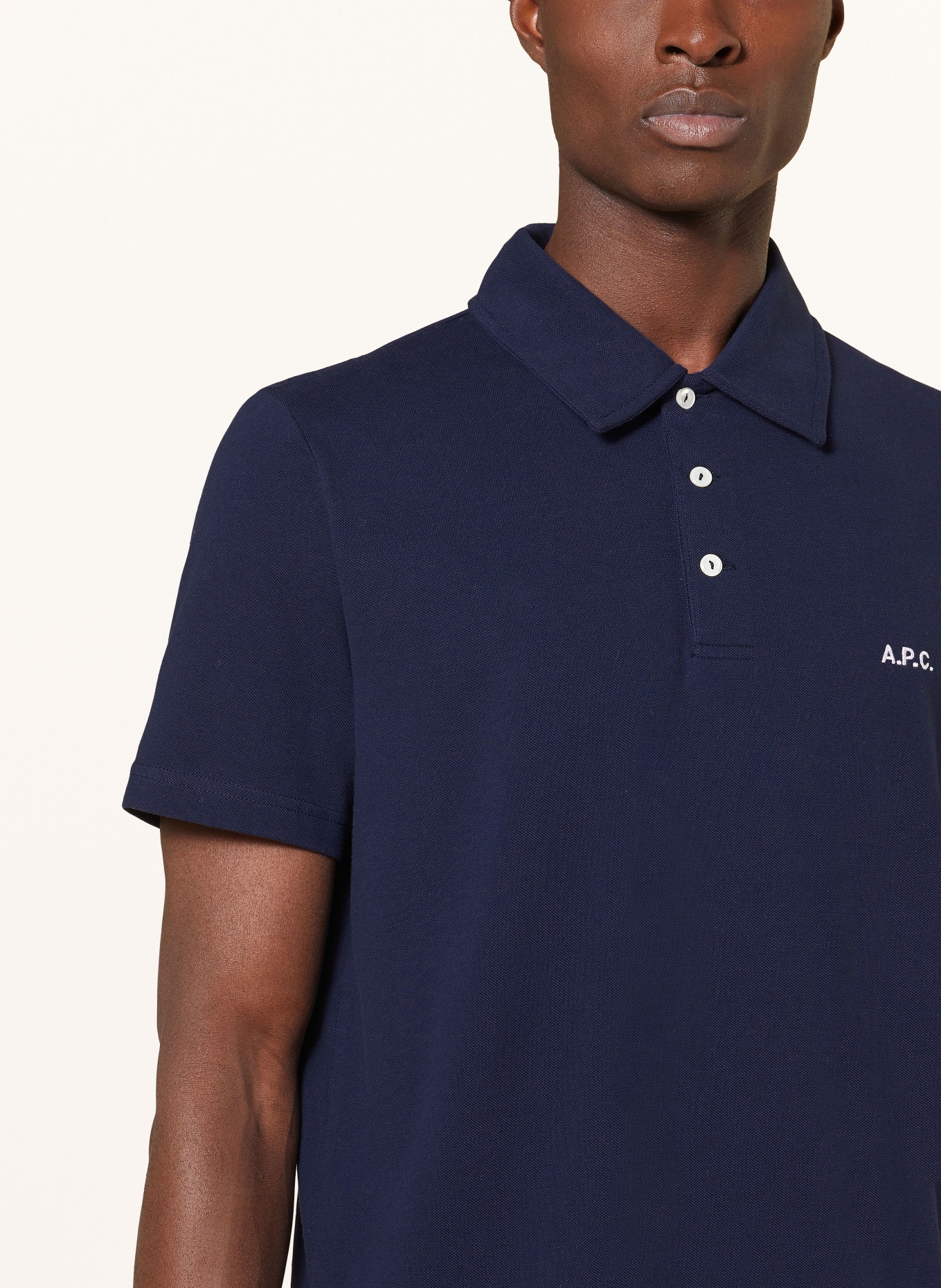 A.P.C. Piqué-Poloshirt AUSTIN, Farbe: DUNKELBLAU (Bild 4)