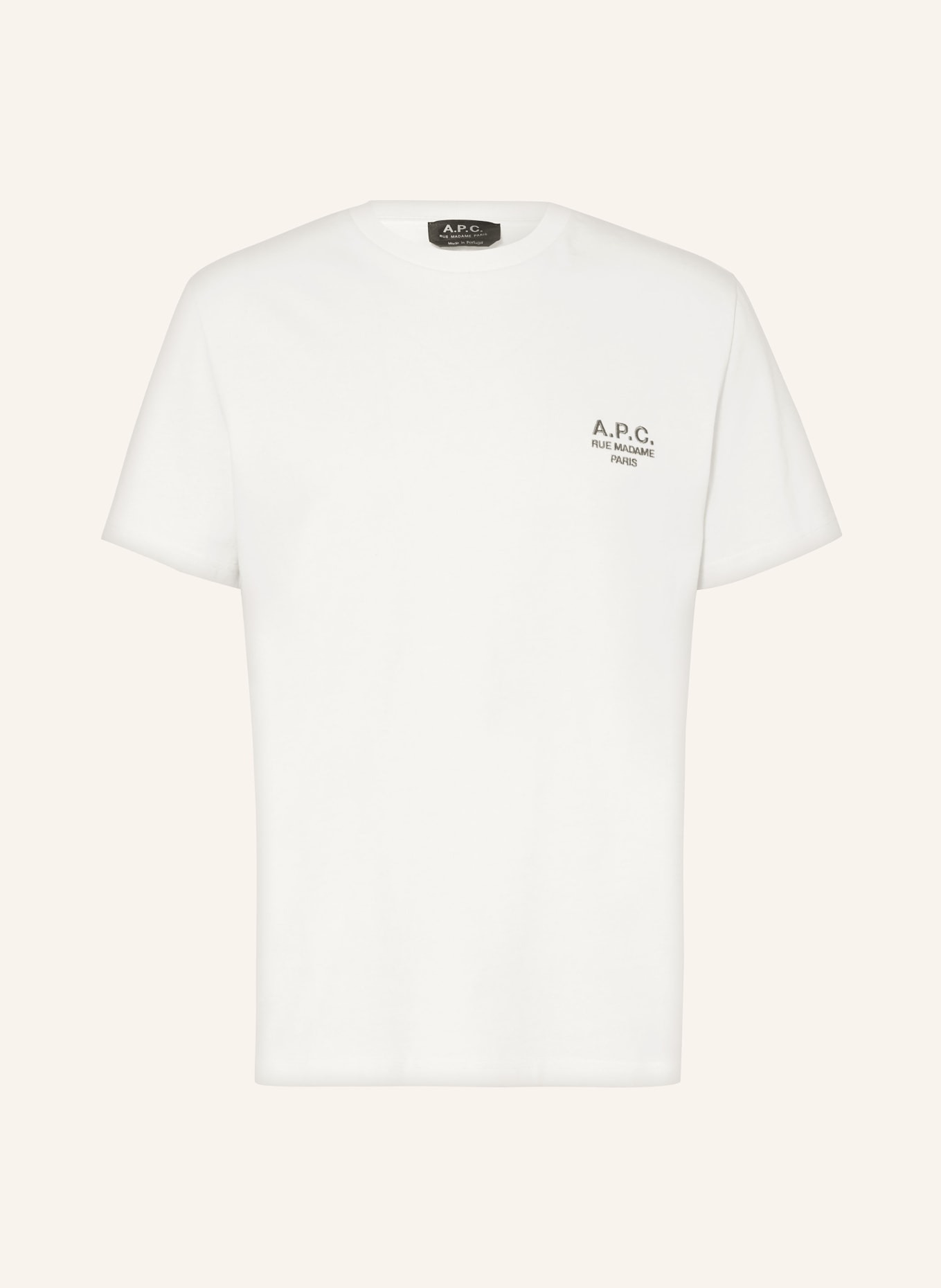 A.P.C. T-shirt NEW RAYMOND, Color: CREAM/ KHAKI (Image 1)