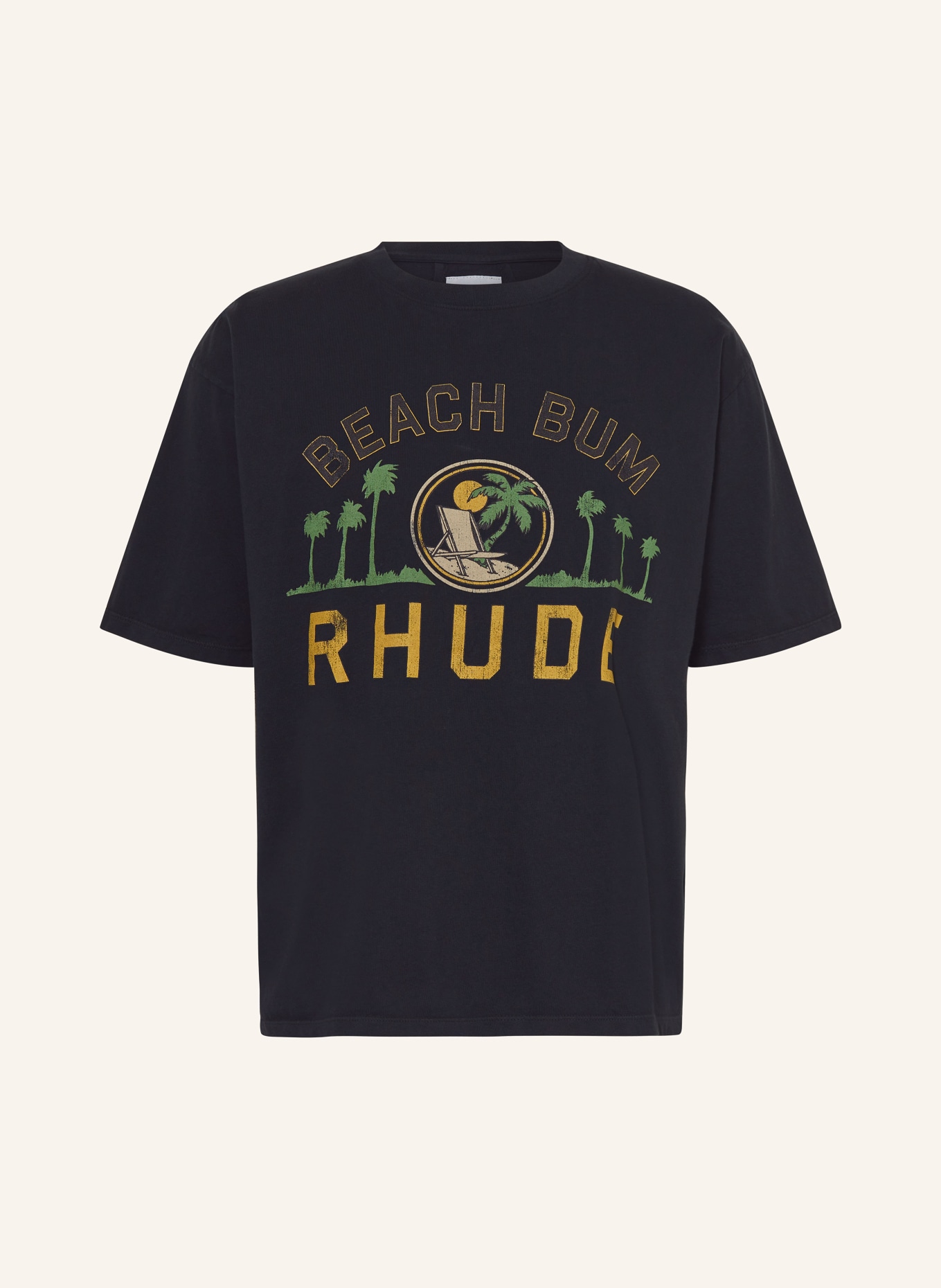RHUDE T-shirt PALMERA, Color: BLACK (Image 1)