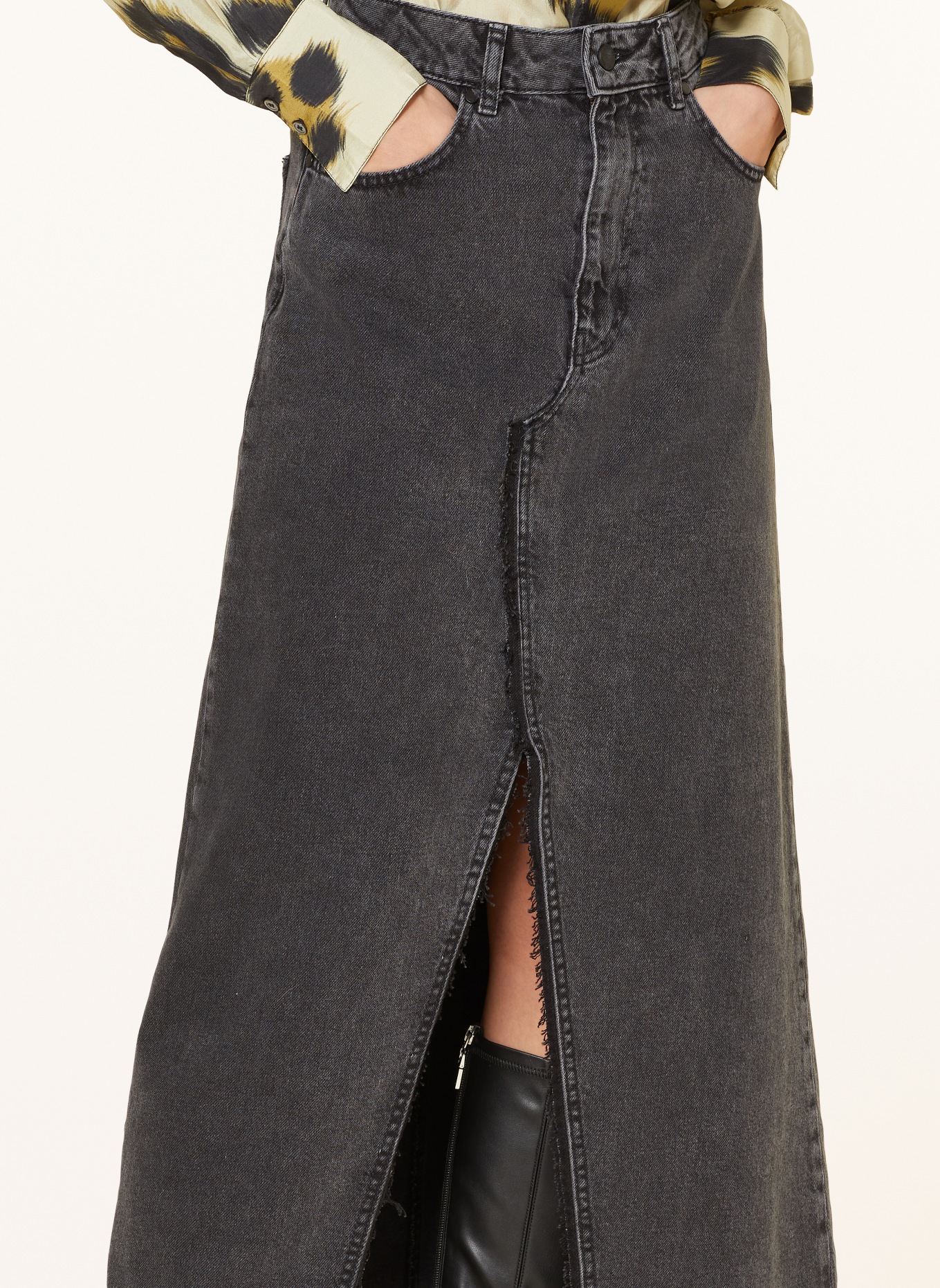ESSENTIEL ANTWERP Spódnica jeansowa EWINTER, Kolor: E1BL Combo1 Black (Obrazek 4)