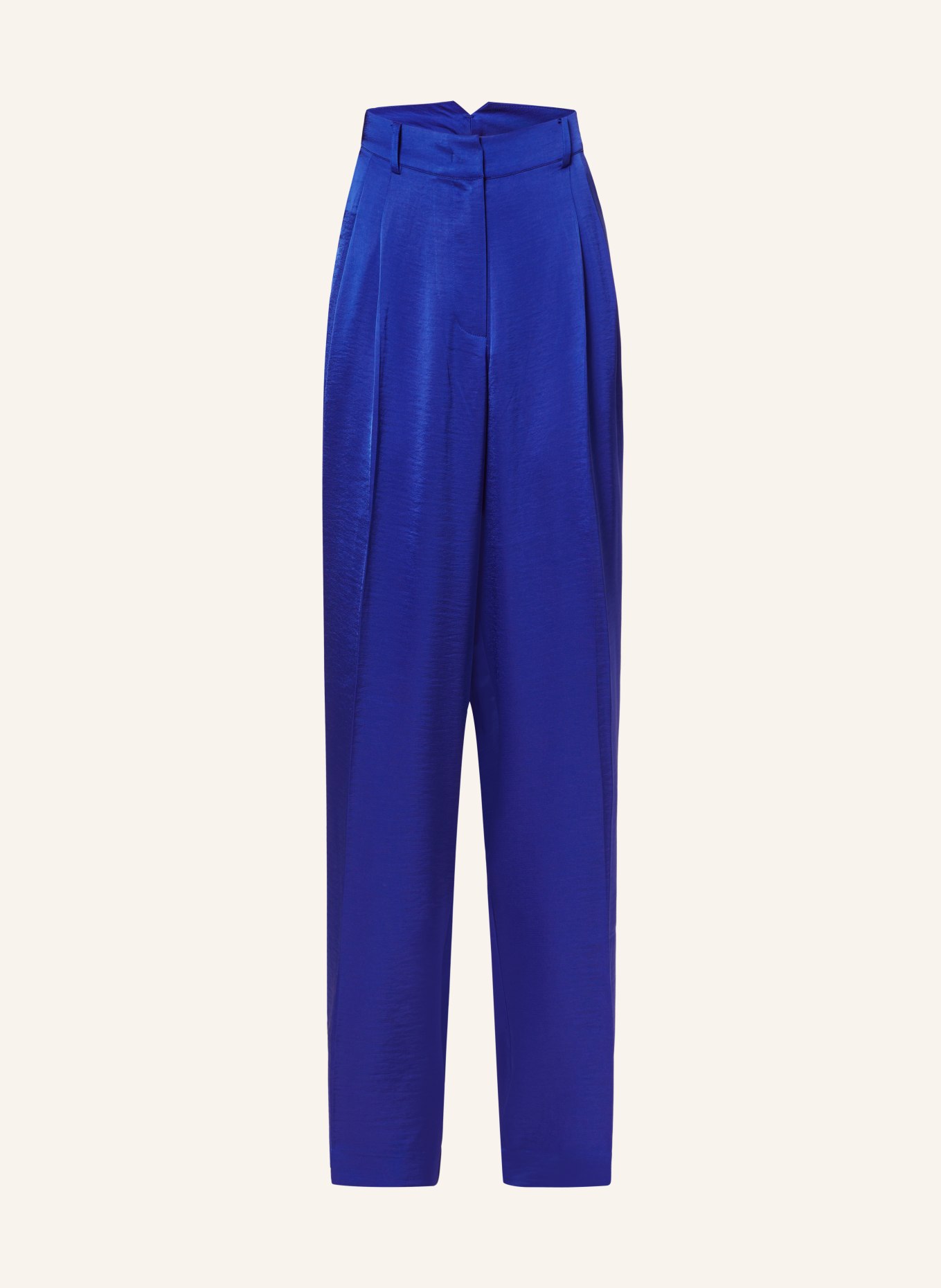 ESSENTIEL ANTWERP Wide leg trousers EVANESCENT in satin, Color: BLUE (Image 1)