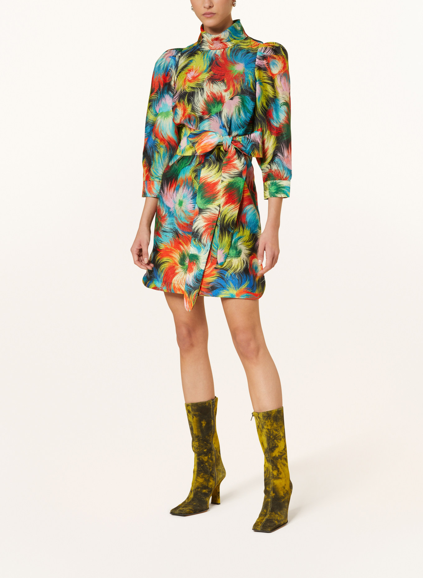 ESSENTIEL ANTWERP Kleid ELF mit 3/4-Arm, Farbe: NEONBLAU/ GELB/ ROT (Bild 2)