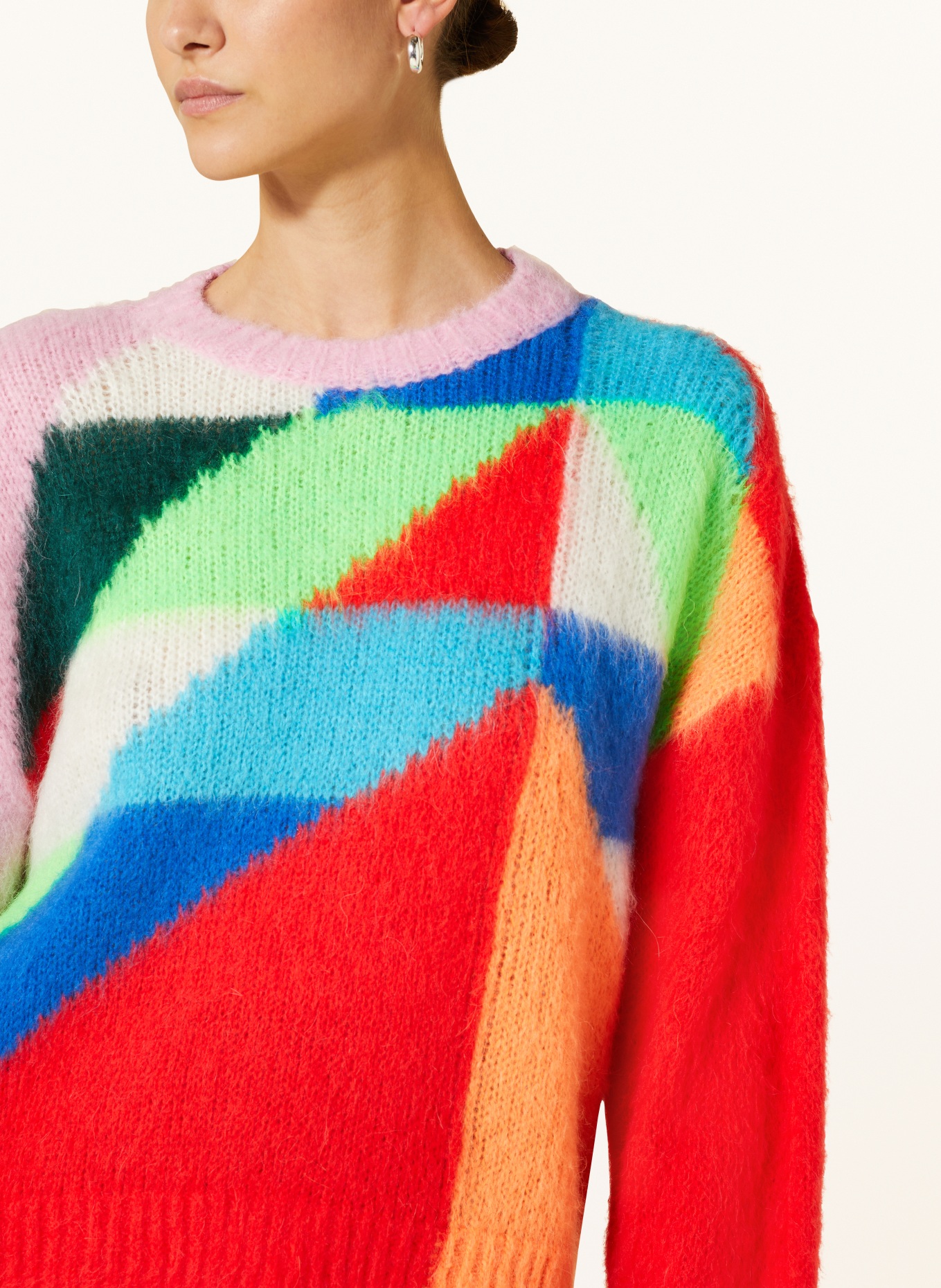 ESSENTIEL ANTWERP Sweater EFANCY, Color: PINK/ LIGHT GREEN/ RED (Image 4)