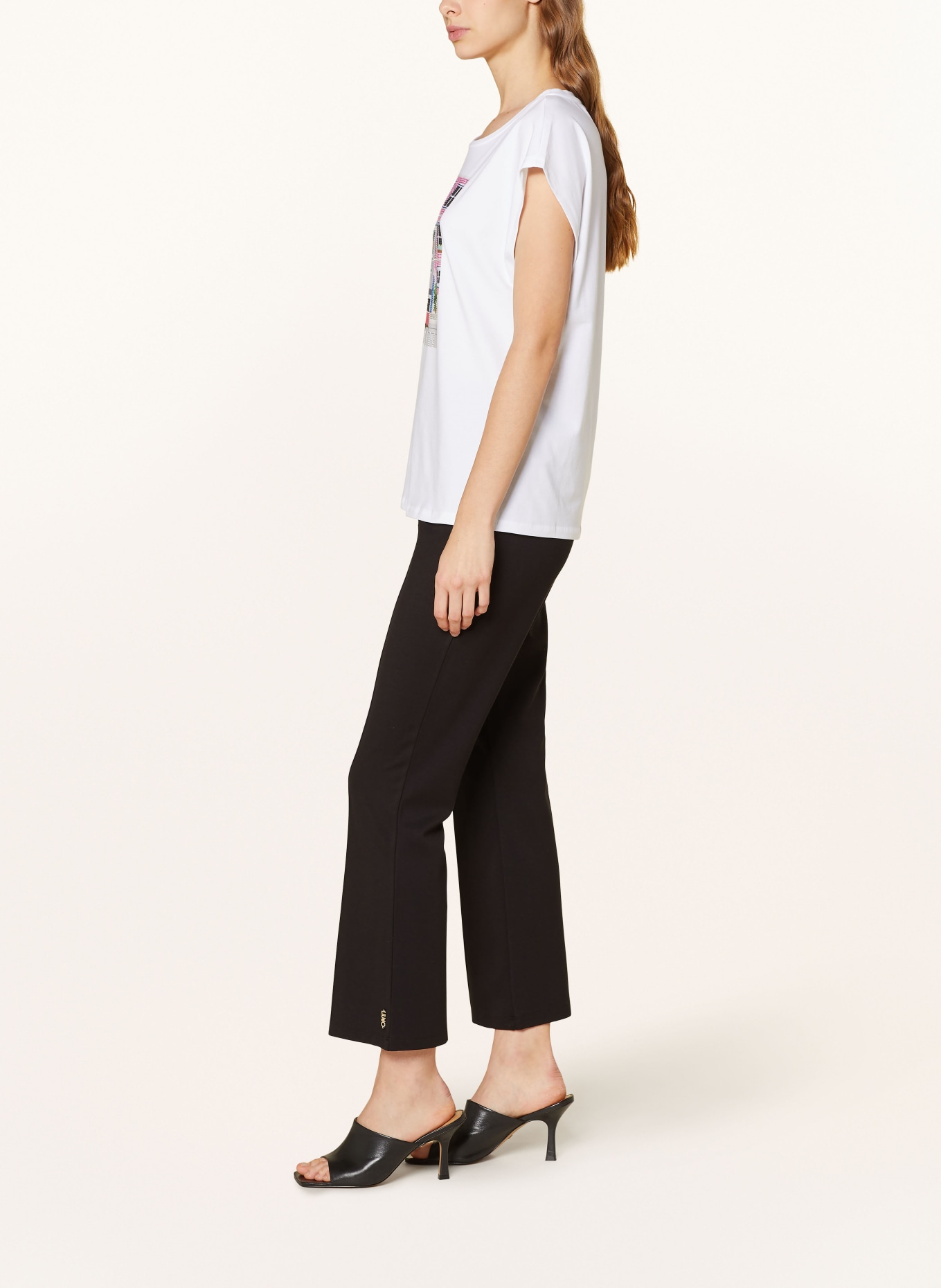 LIU JO Bootcut-Hose aus Jersey, Farbe: SCHWARZ (Bild 4)