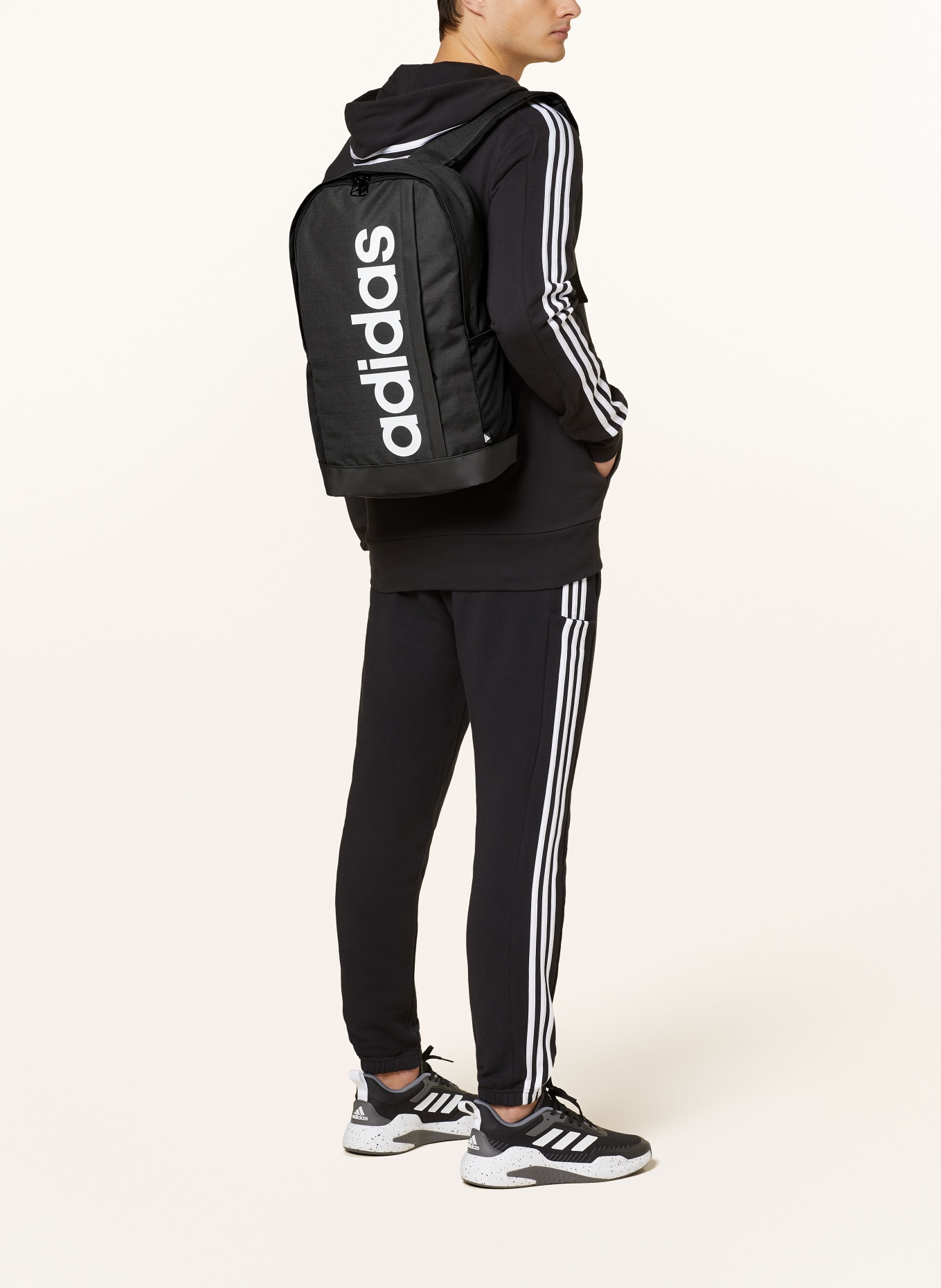 adidas Backpack ESSENTIALS LINEAR 22.5 l, Color: BLACK/ WHITE (Image 4)