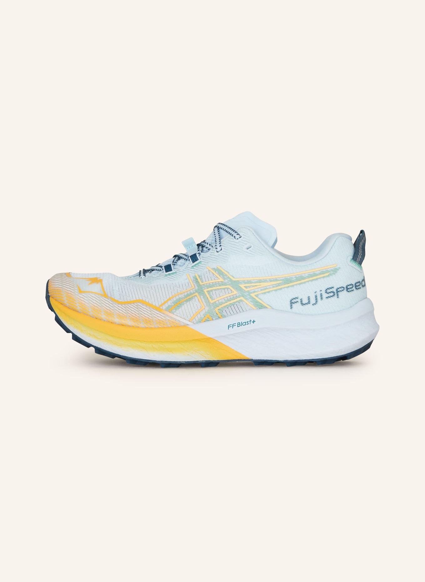 ASICS Trail running shoes FUJISPEED 2, Color: LIGHT BLUE/ ORANGE (Image 4)