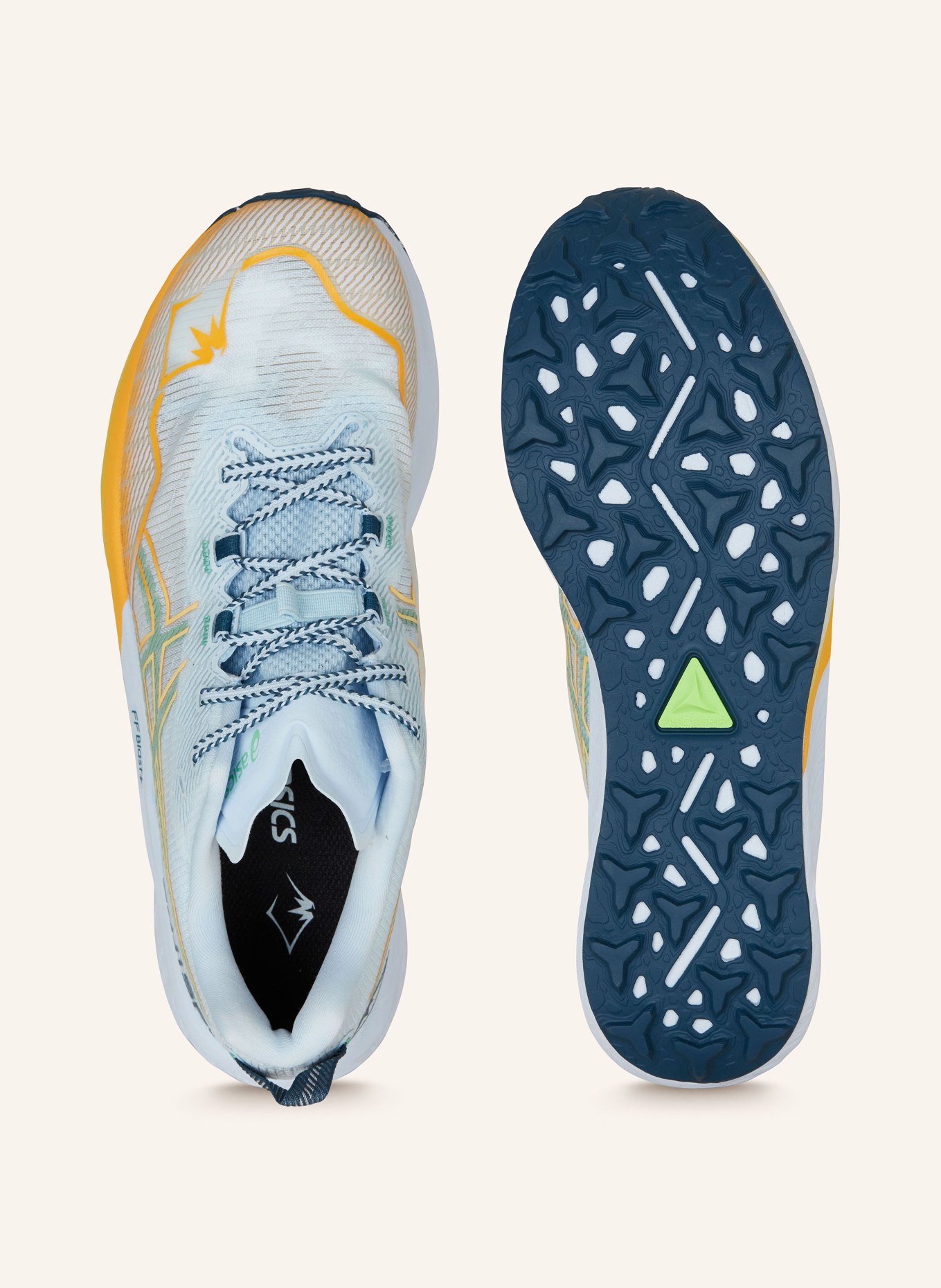 ASICS Trail running shoes FUJISPEED 2, Color: LIGHT BLUE/ ORANGE (Image 5)