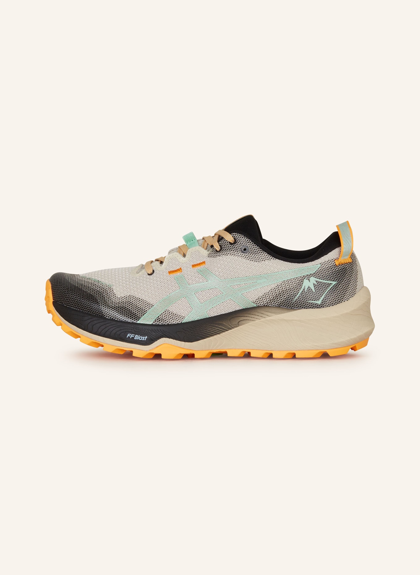 ASICS Trailrunning-Schuhe GEL-TRABUCO™ 12, Farbe: BEIGE/ SCHWARZ/ MINT (Bild 4)