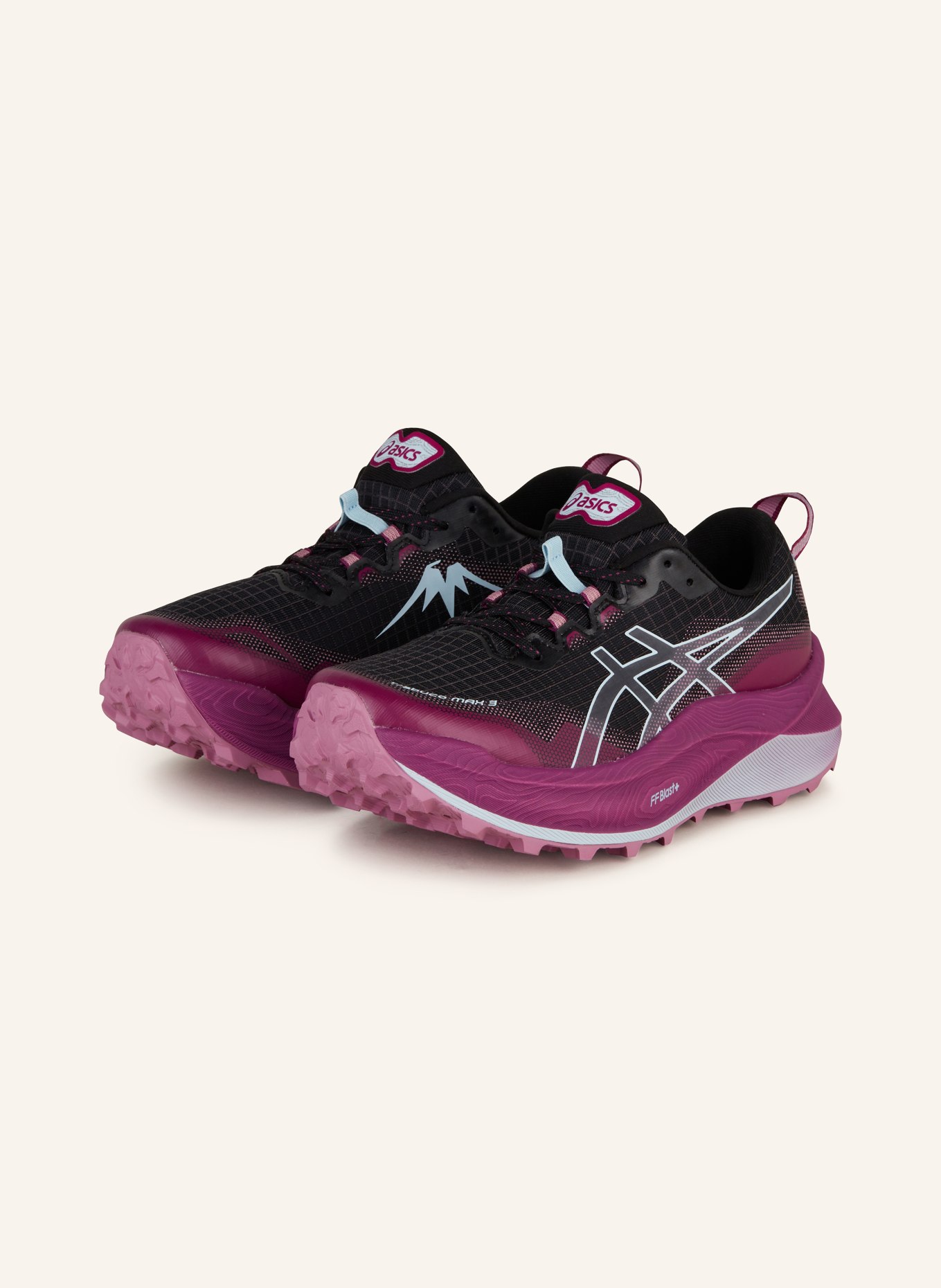 ASICS Trailové boty TRABUCO MAX™ 3, Barva: ČERNÁ/ FIALOVÁ (Obrázek 1)