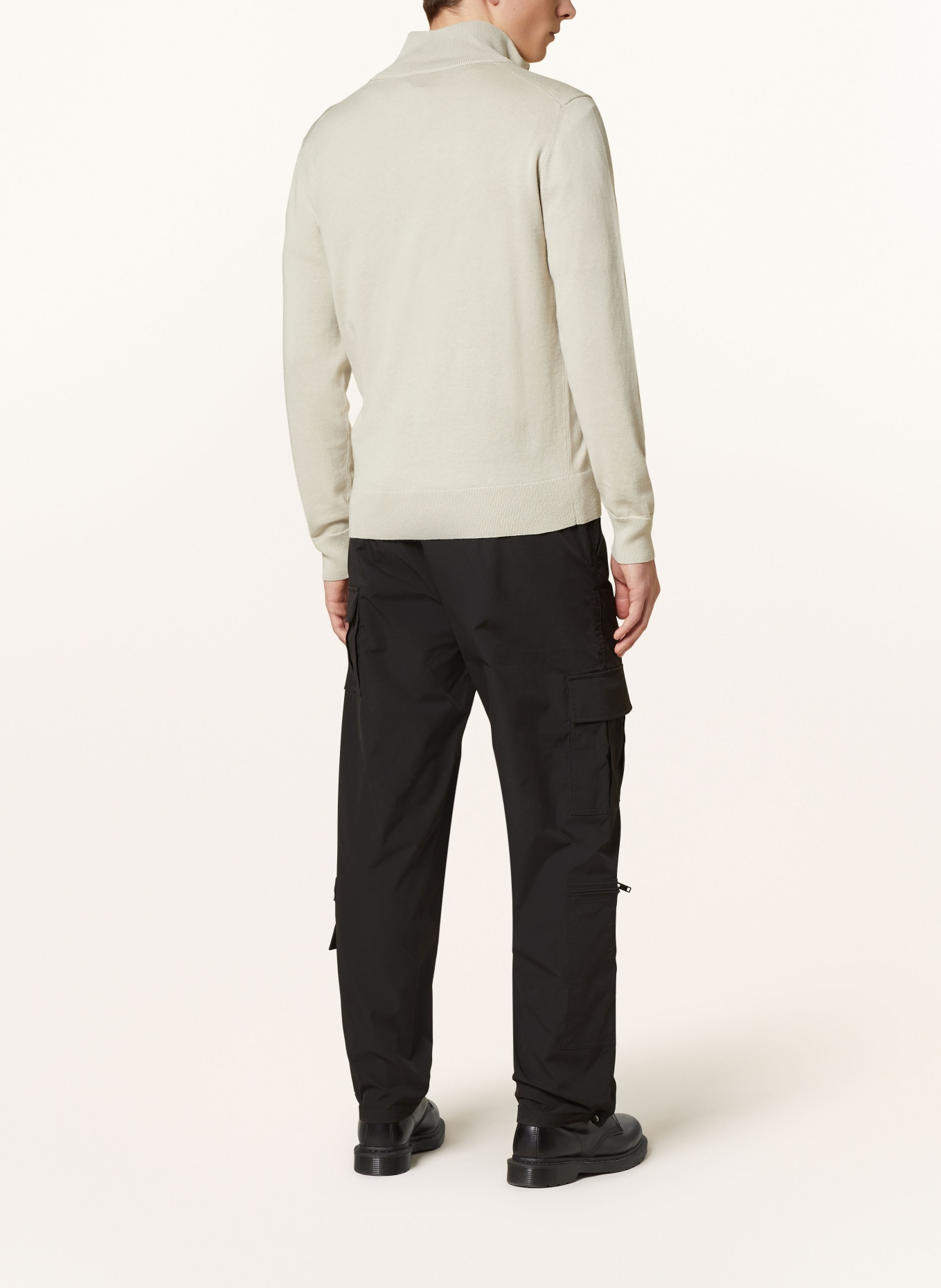 BOSS Half-zip sweater KANOBIX, Color: BEIGE (Image 3)