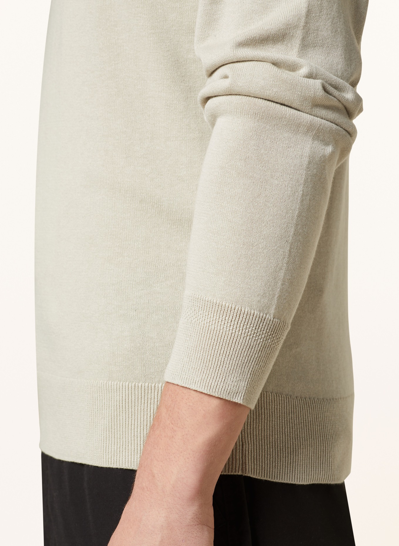BOSS Half-zip sweater KANOBIX, Color: BEIGE (Image 5)