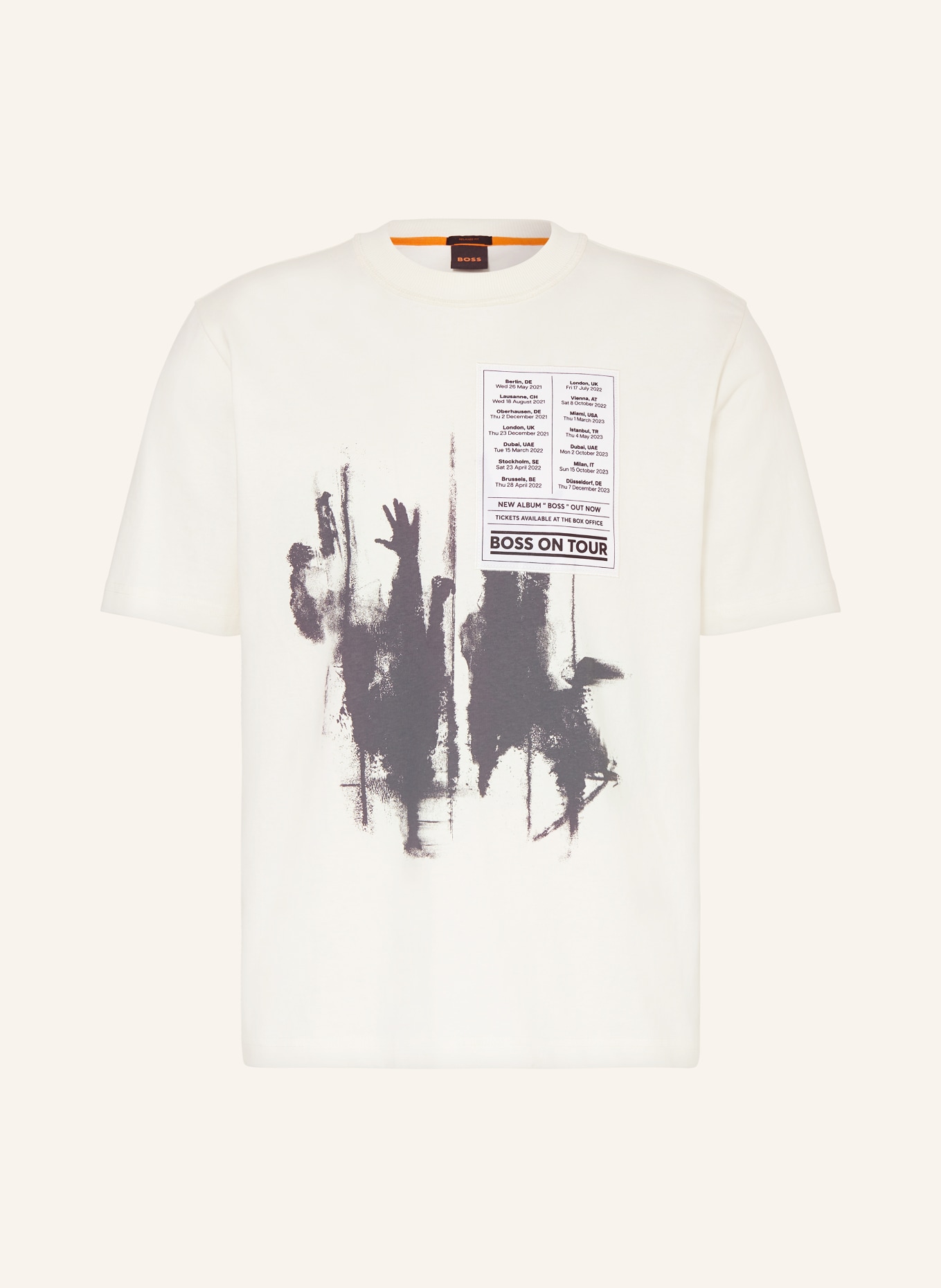 BOSS T-shirt PATCHWORK, Color: WHITE/ BLACK (Image 1)