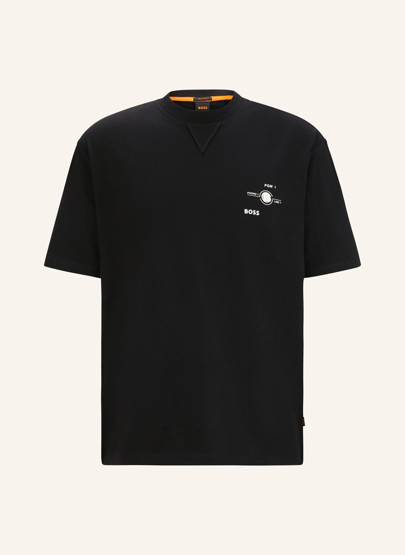 BOSS T-Shirt TEEMUSICY2K, Farbe: SCHWARZ/ WEISS (Bild 1)
