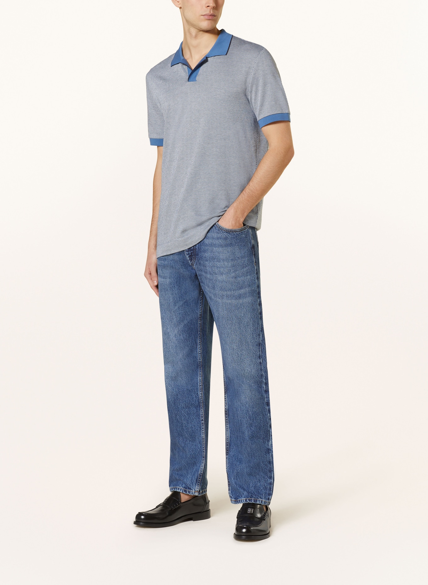 BOSS Jersey polo shirt PARSON, Color: DARK BLUE (Image 2)