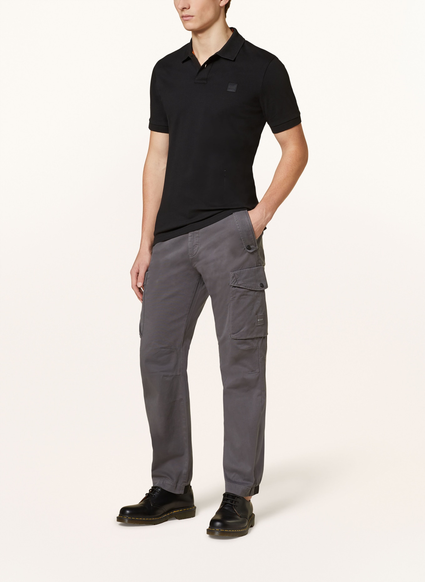 BOSS Piqué-Poloshirt PASSENGER Slim Fit, Farbe: SCHWARZ (Bild 2)