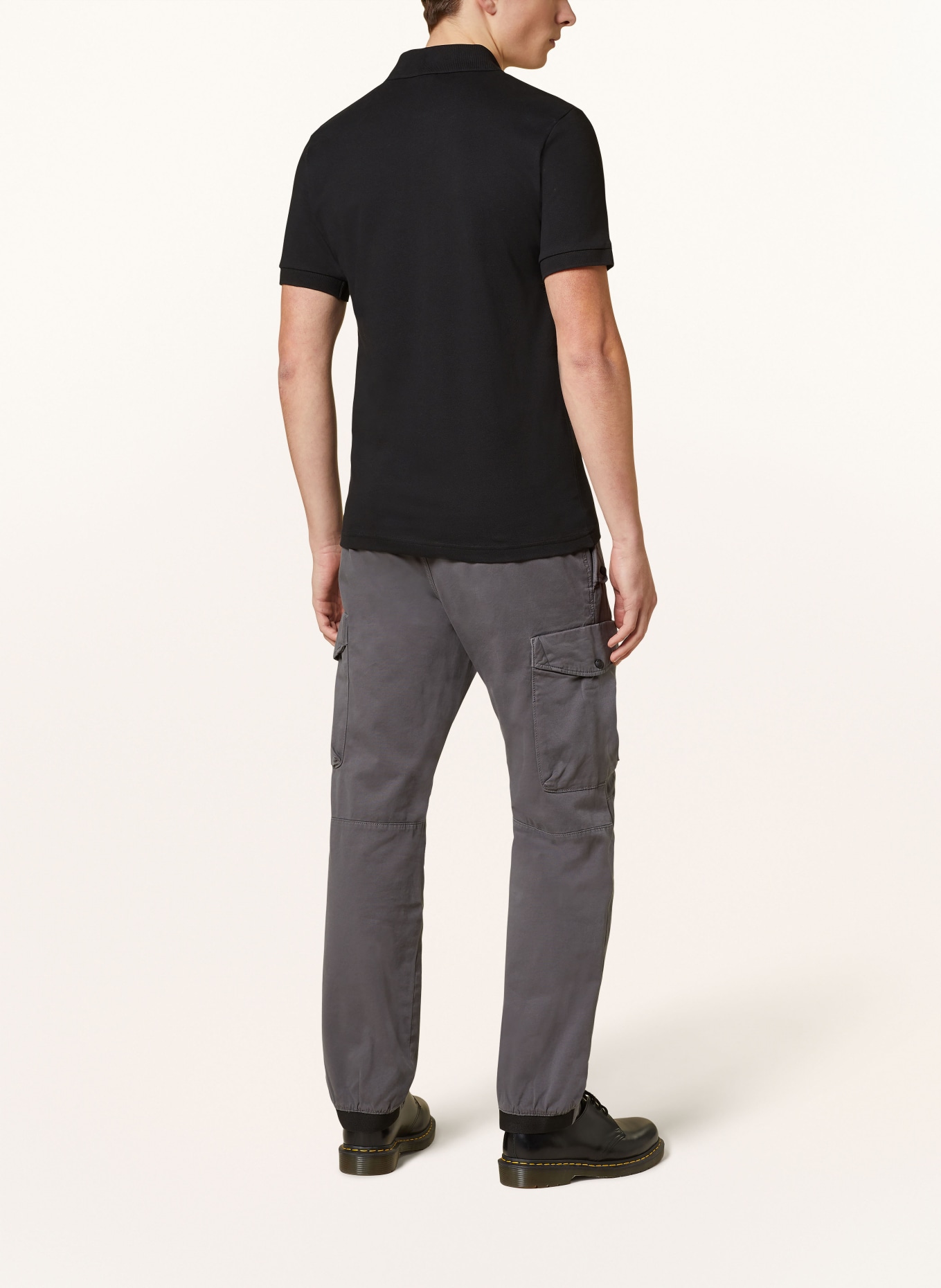 BOSS Piqué-Poloshirt PASSENGER Slim Fit, Farbe: SCHWARZ (Bild 3)