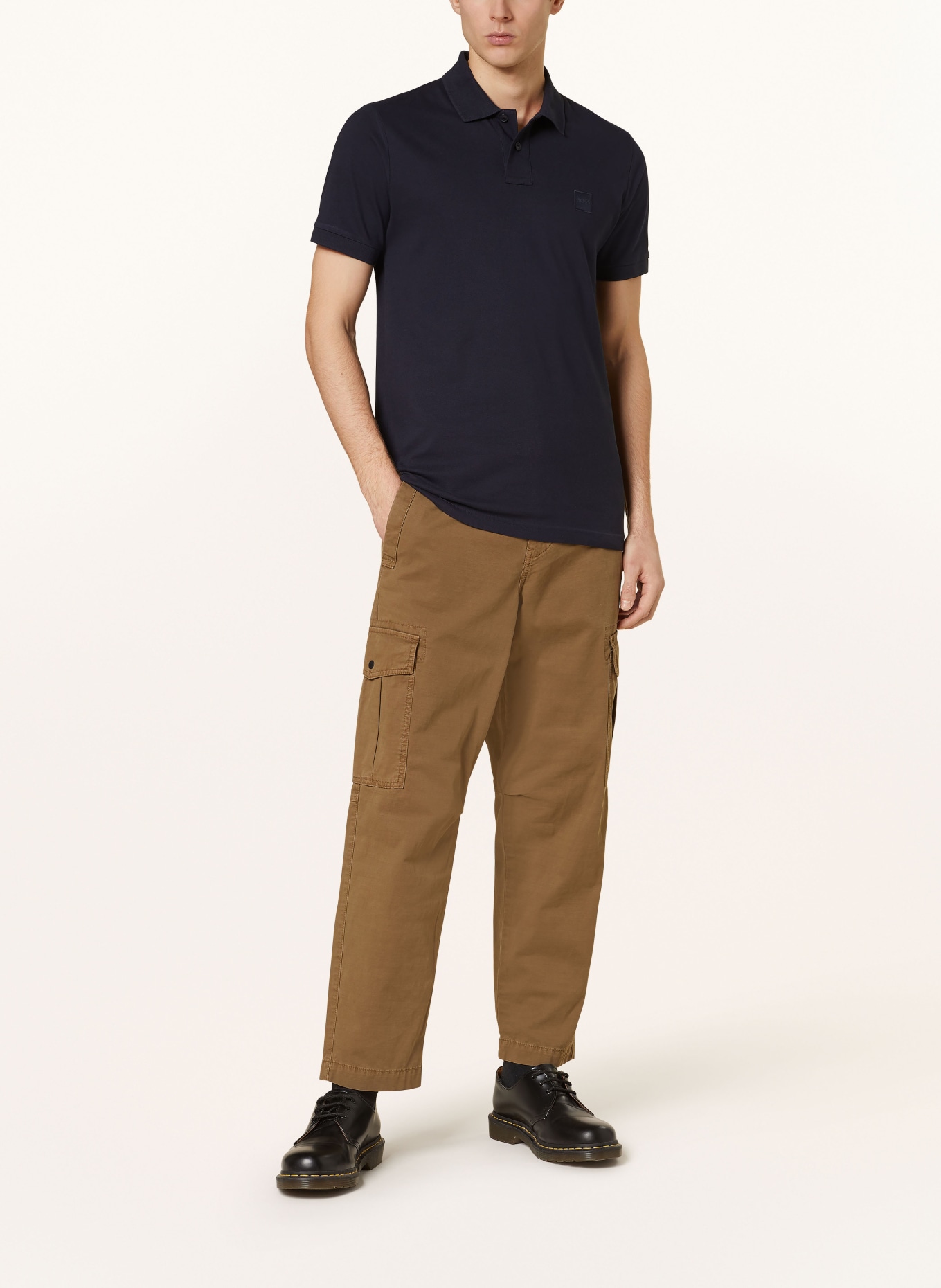 BOSS Piqué-Poloshirt PASSENGER Slim Fit, Farbe: DUNKELBLAU (Bild 2)