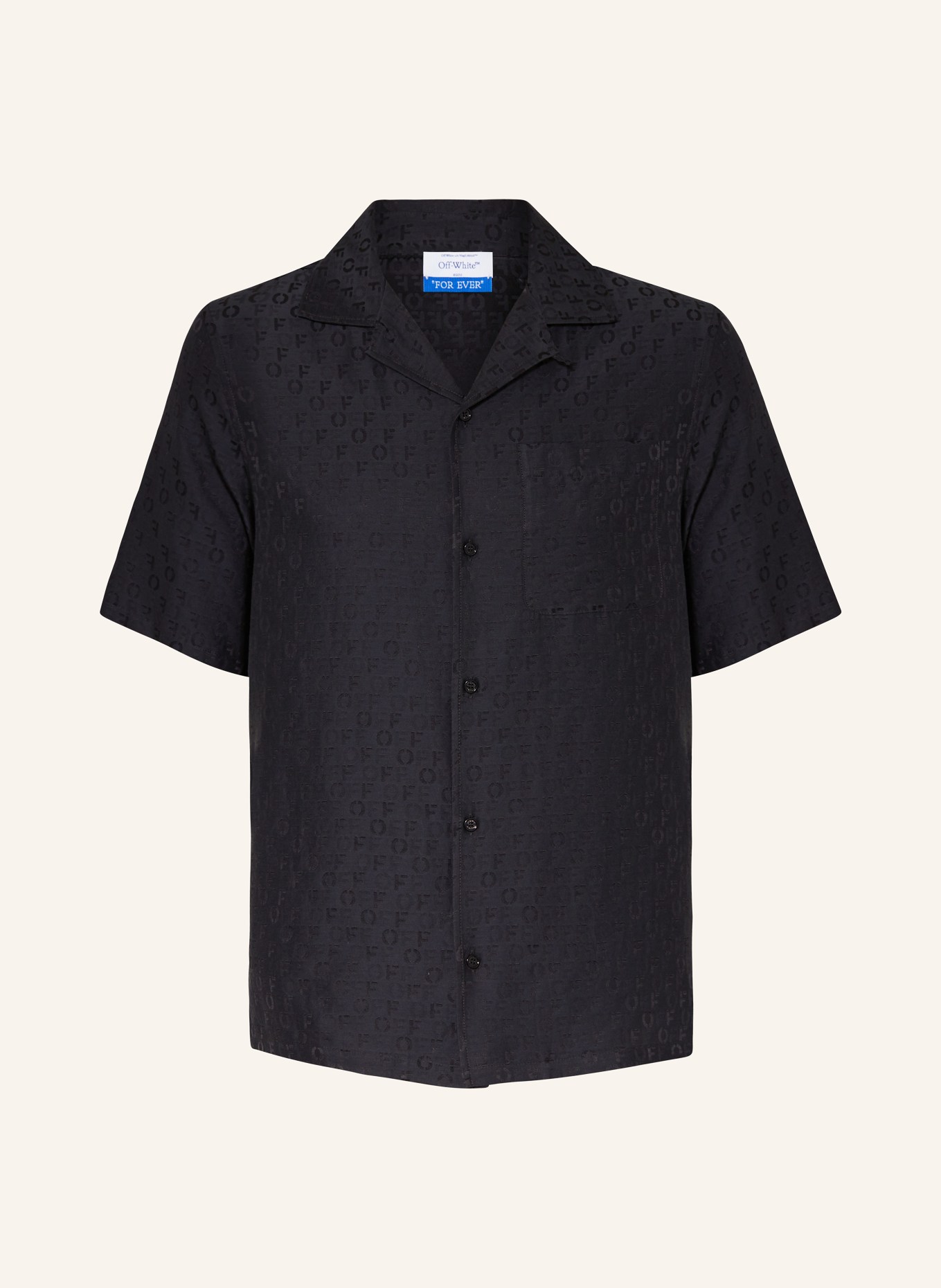 Off-White Resort shirt regular fit with silk, Color: BLACK (Image 1)