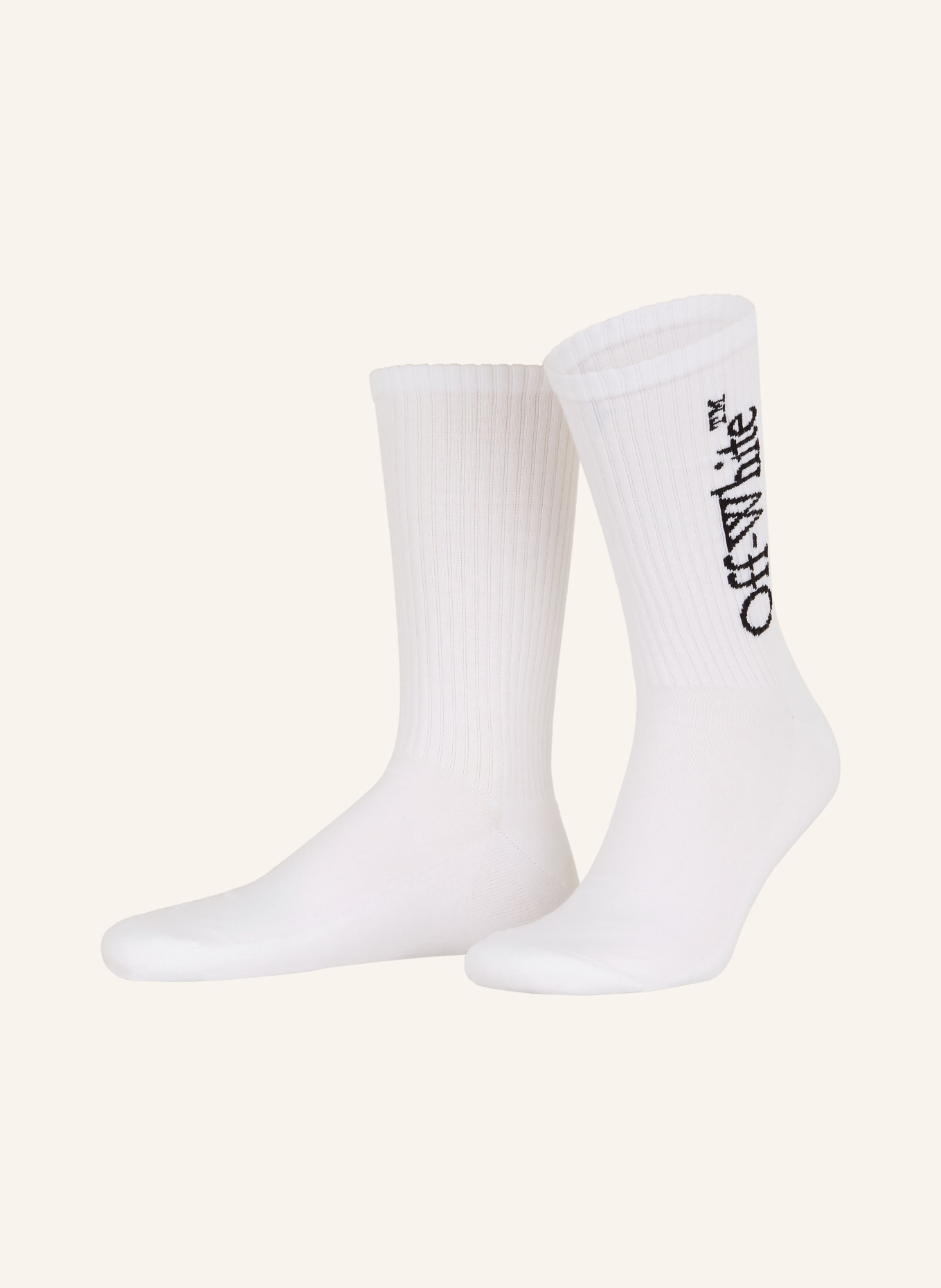Off-White Socks, Color: 0110 WHITE BLACK (Image 1)