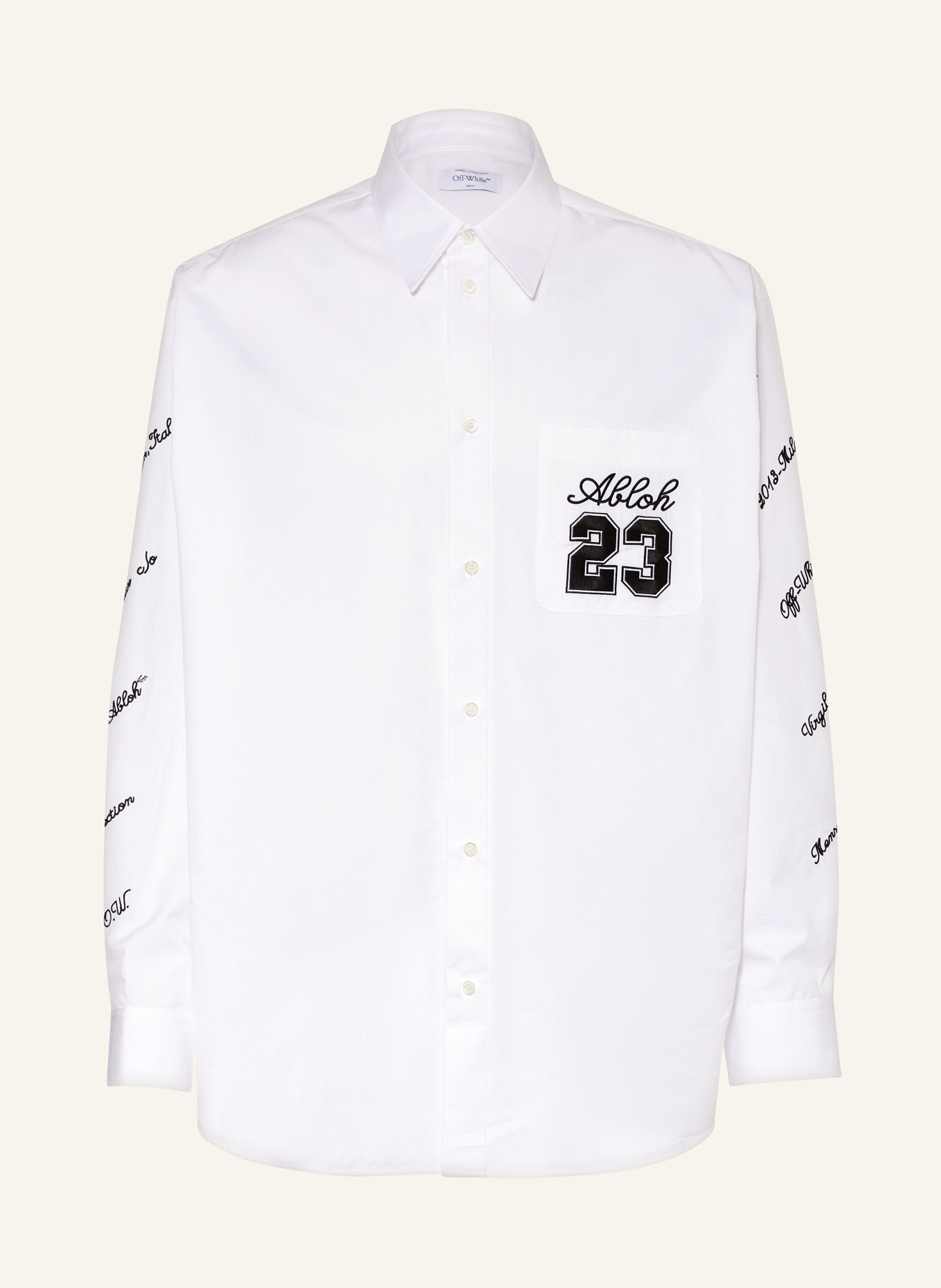 Off-White Shirt comfort fit, Color: WHITE/ BLACK (Image 1)
