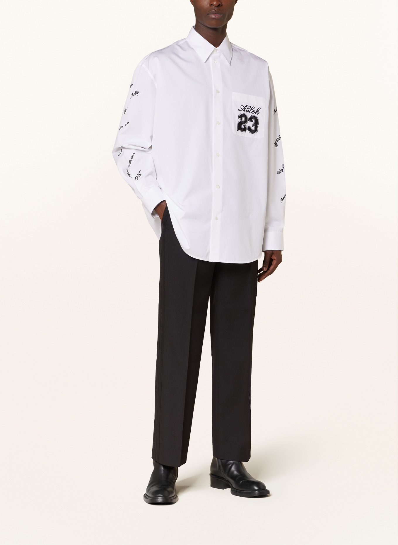 Off-White Shirt comfort fit, Color: WHITE/ BLACK (Image 2)