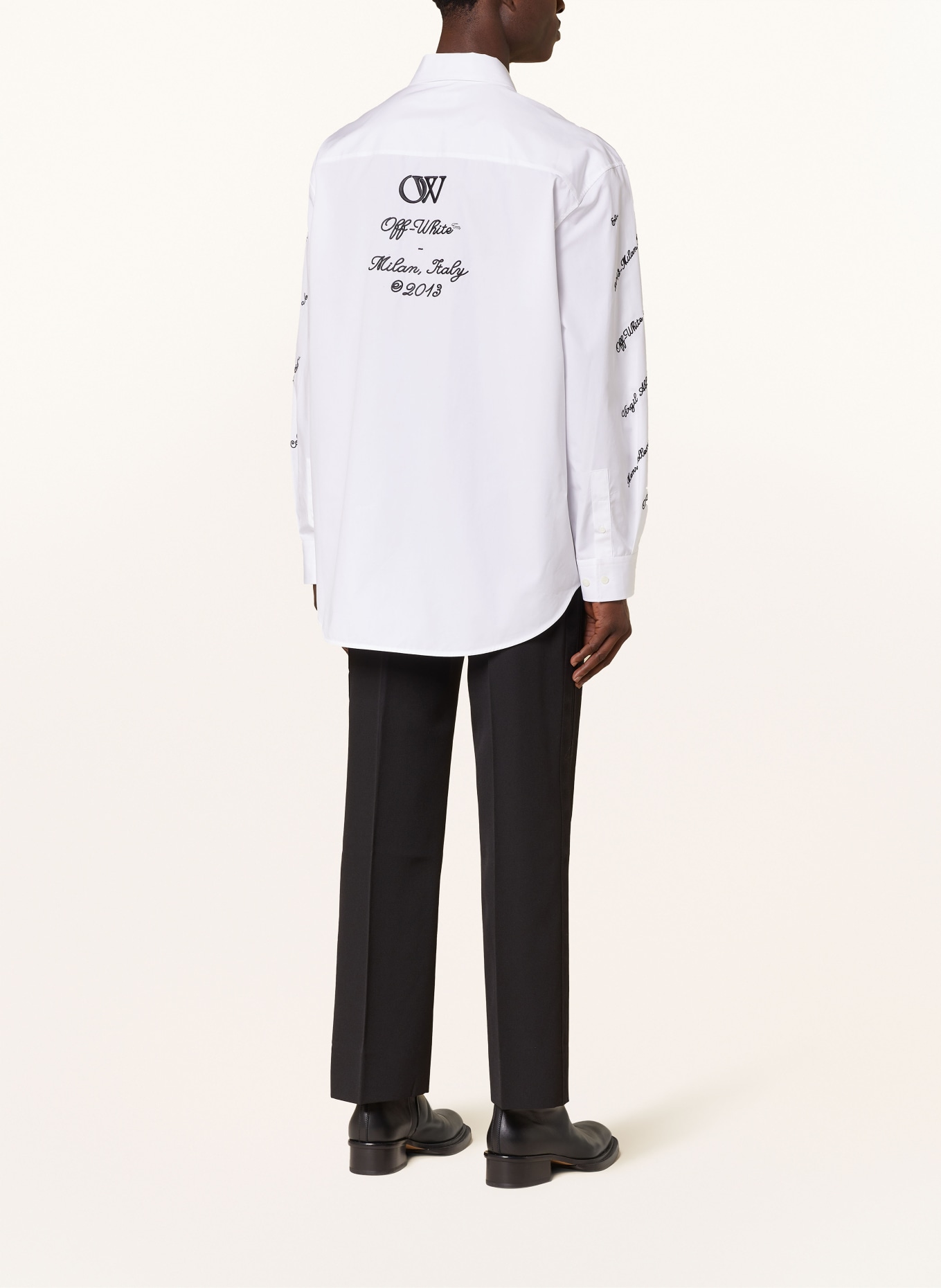 Off-White Shirt comfort fit, Color: WHITE/ BLACK (Image 3)