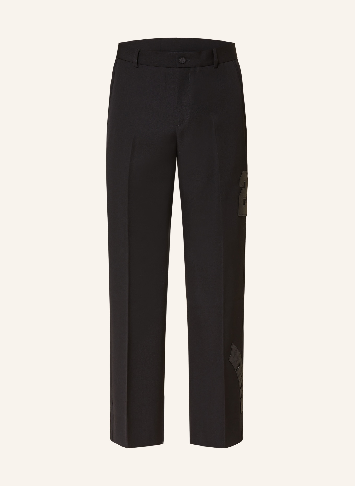 Off-White Suit trousers regular fit with tuxedo stripe, Color: BLACK (Image 1)